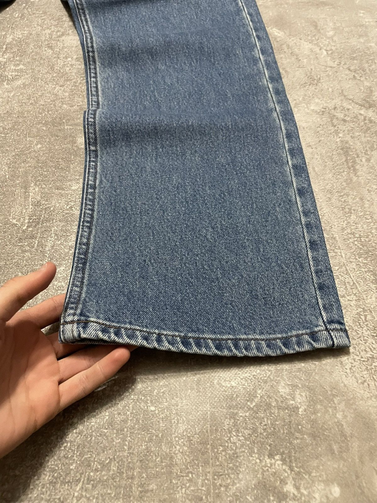 Harley Davidson × Vintage Vintage Harley Davidson Buggy Blue Denim Jeans Y2K 34/30 Size US 34 / EU 50 - 6 Thumbnail