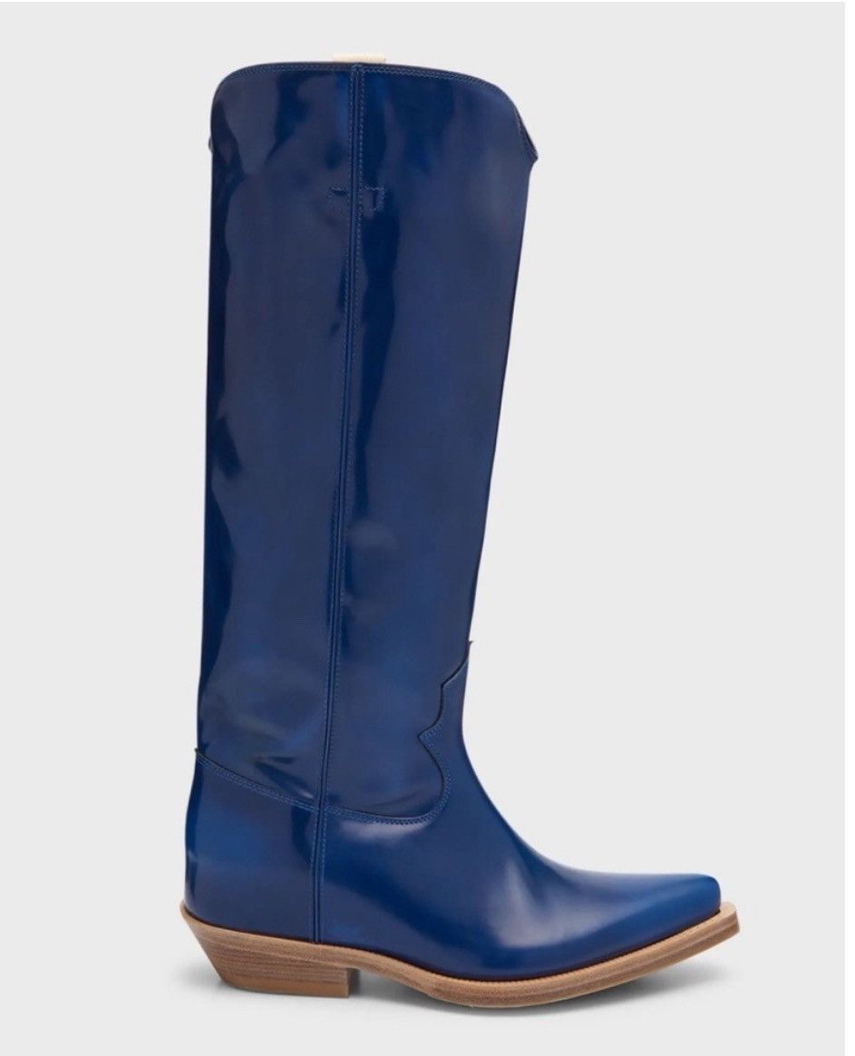 Chloe CHLOÉ Nellie Tall Western Majestic Blue Boots Sz. 6 US Size US 6 / IT 36 - 2 Thumbnail