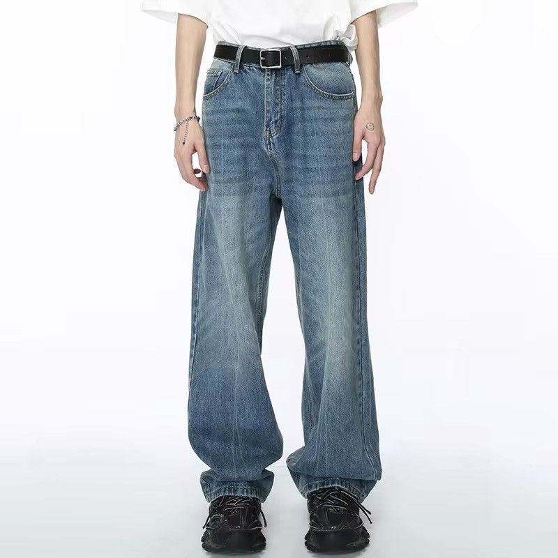 Jean × Vintage Streetwear Retro Washed Straight Pants Jeans Size US 30 / EU 46 - 1 Thumbnail