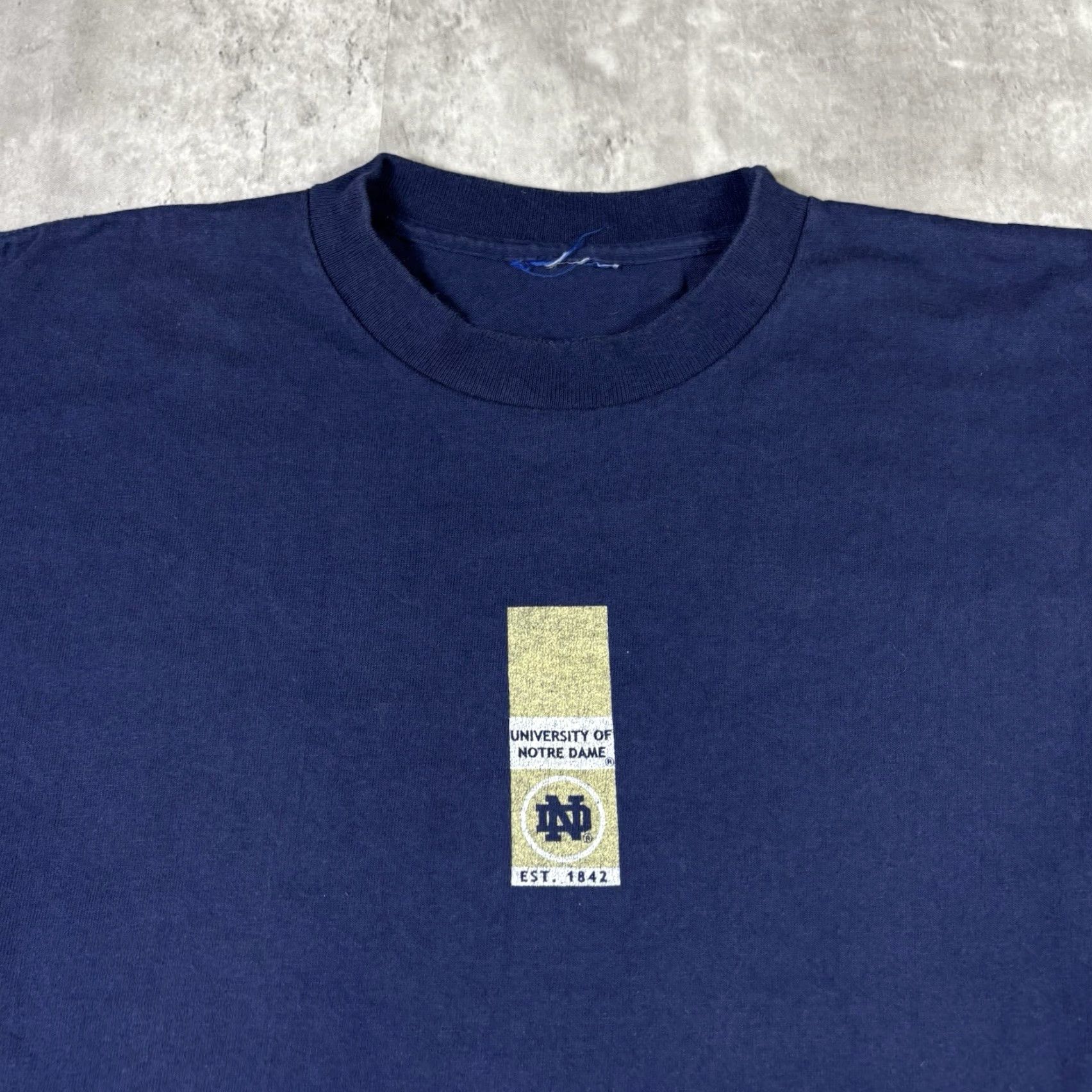 Jansport VINTAGE Notre Dame University T Shirt Long Sleeve Graphic Print XL Blue 90s JanSport Mens Crew Neck No Flaws Added Musty? Size US XL / EU 56 / 4 - 5 Thumbnail