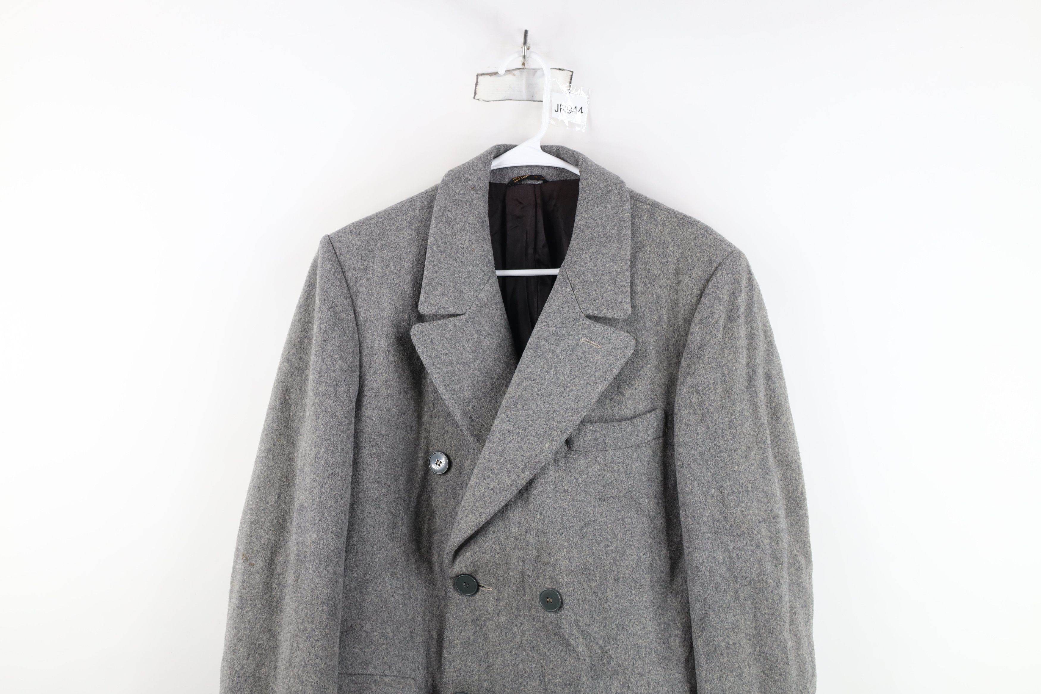 Vintage Vintage 50s 60s Rockabilly Breasted Trench Coat Jacket Size US L / EU 52-54 / 3 - 2 Thumbnail