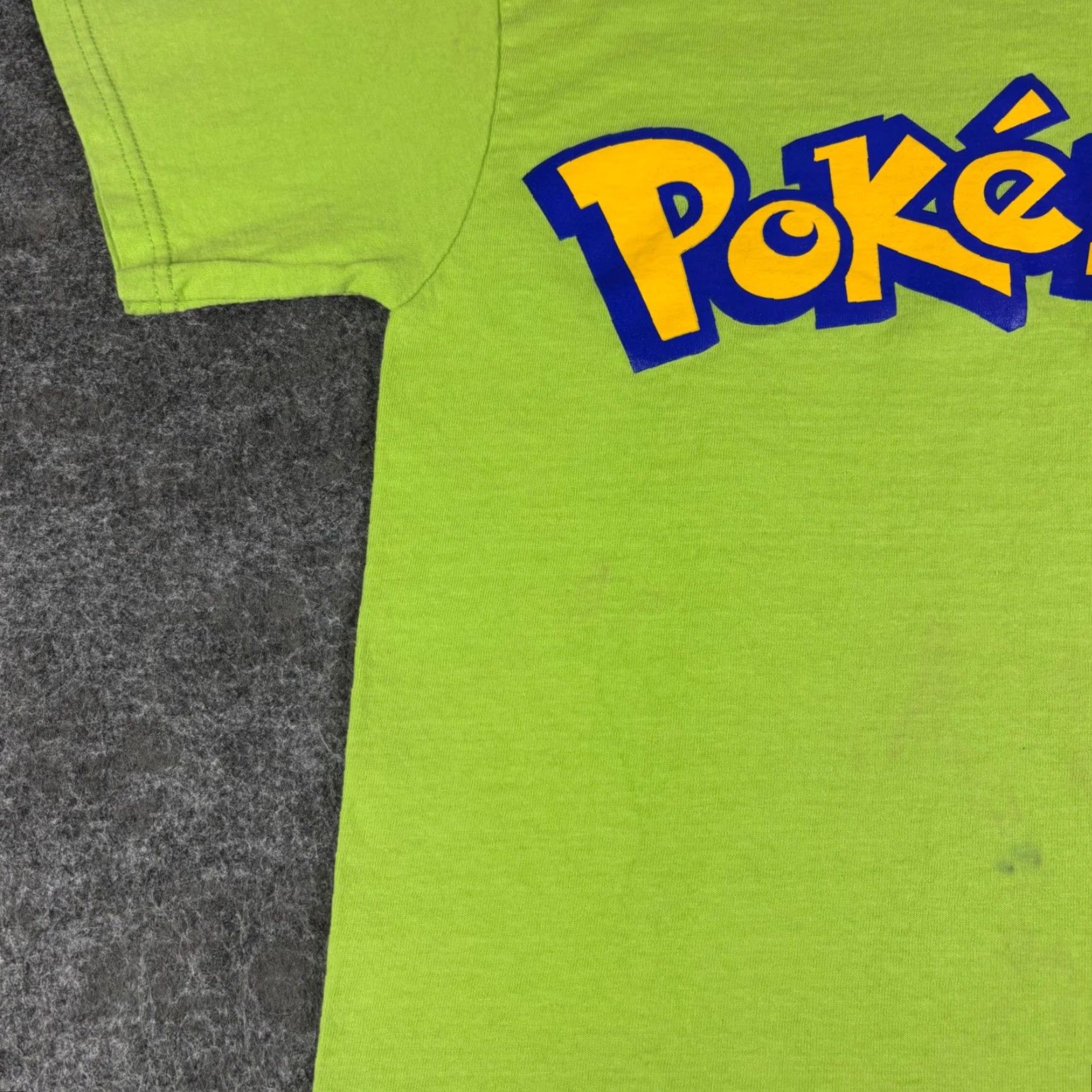 Port & Company Pokemon Port & Company T-Shirt Vintage Retro Pikachu Graphic Print Short Sleeve Lime Green S Mens Girls Unisex Adults Small S Size US S / EU 44-46 / 1 - 7 Thumbnail