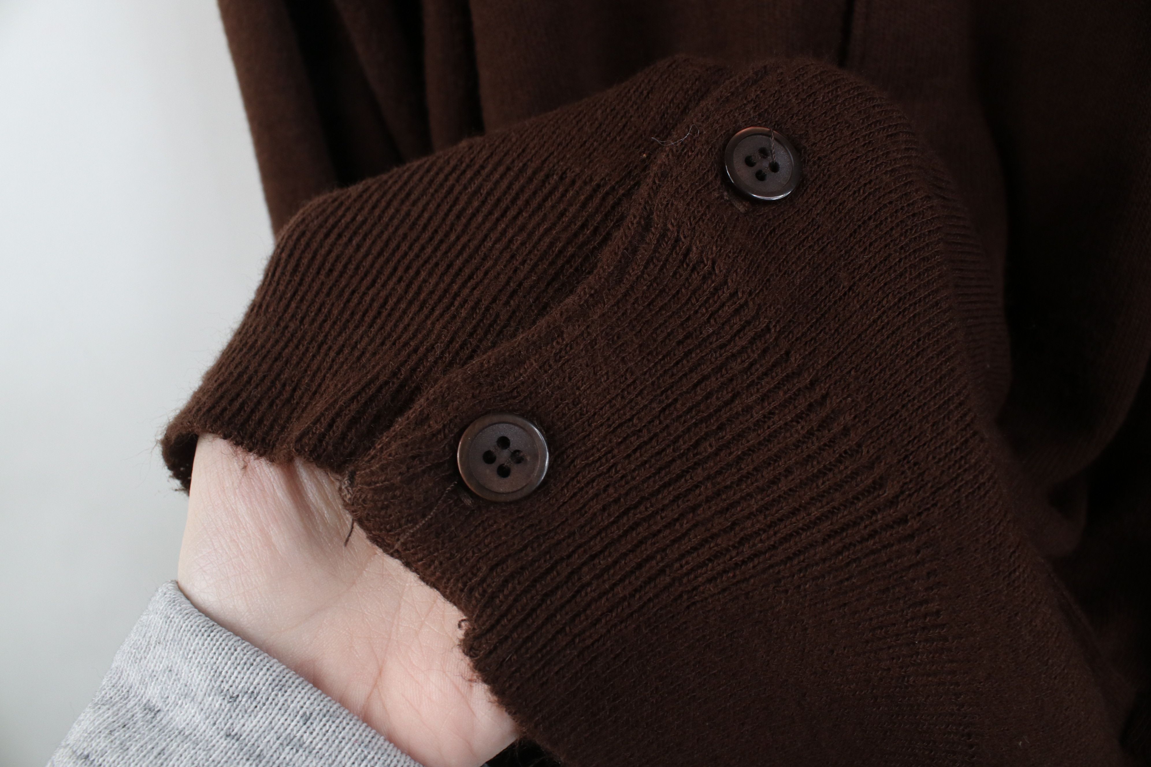 Vintage Vintage 70s Streetwear Soft Knit Cardigan Sweater Brown USA Size US L / EU 52-54 / 3 - 4 Thumbnail