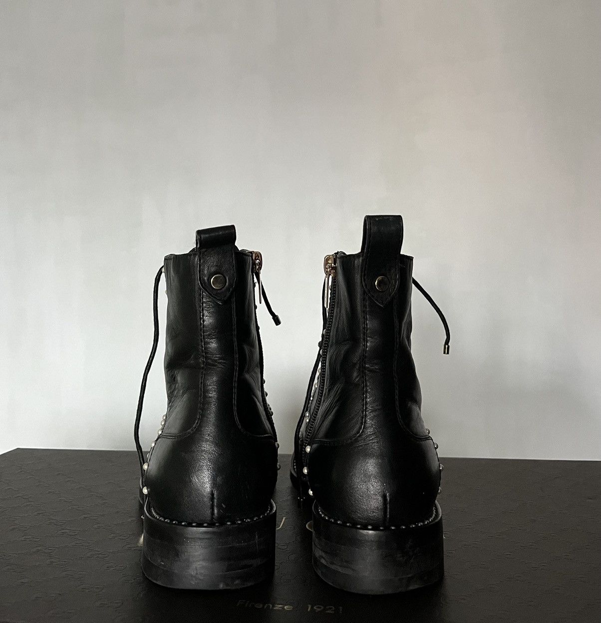 Jimmy Choo Jimmy Choo Black Leather Studded Ankle Size US 9.5 / IT 39.5 - 4 Thumbnail