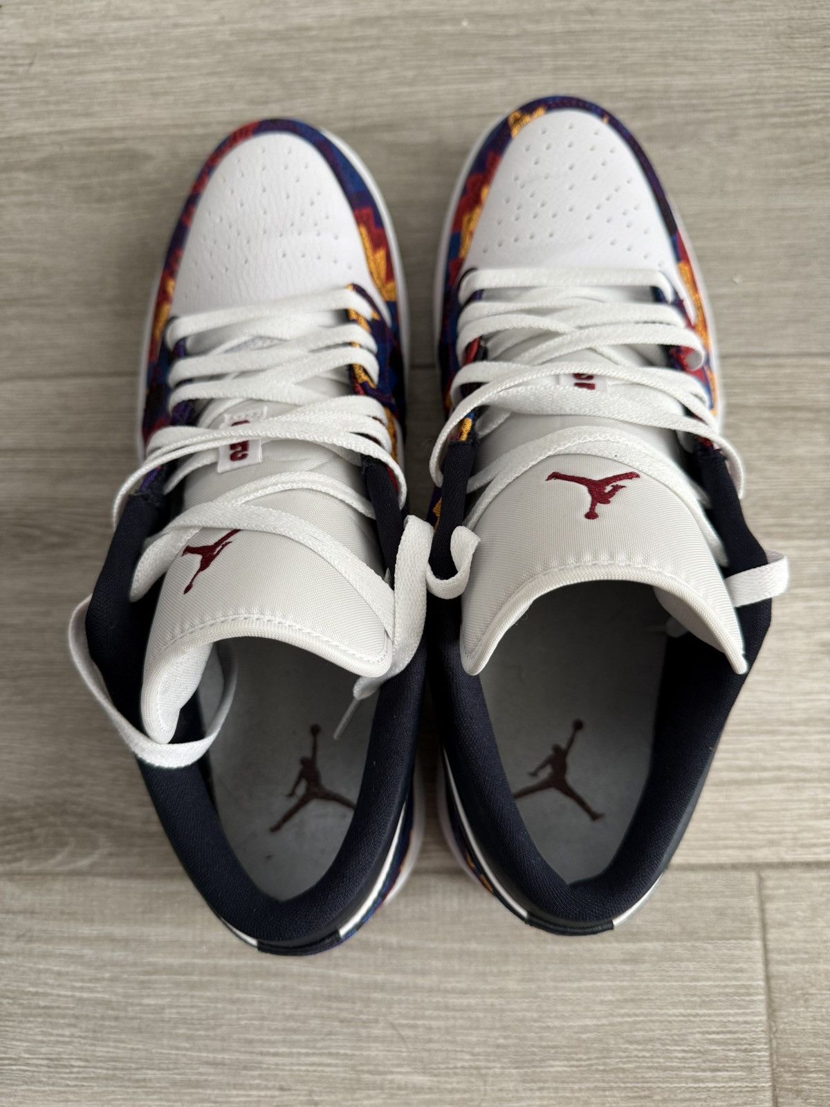 Jordan Brand Air Jordan 1 Low SE Nothing But Net White Obsidian Red Sz 12 Size US 12 / EU 45 - 5 Thumbnail