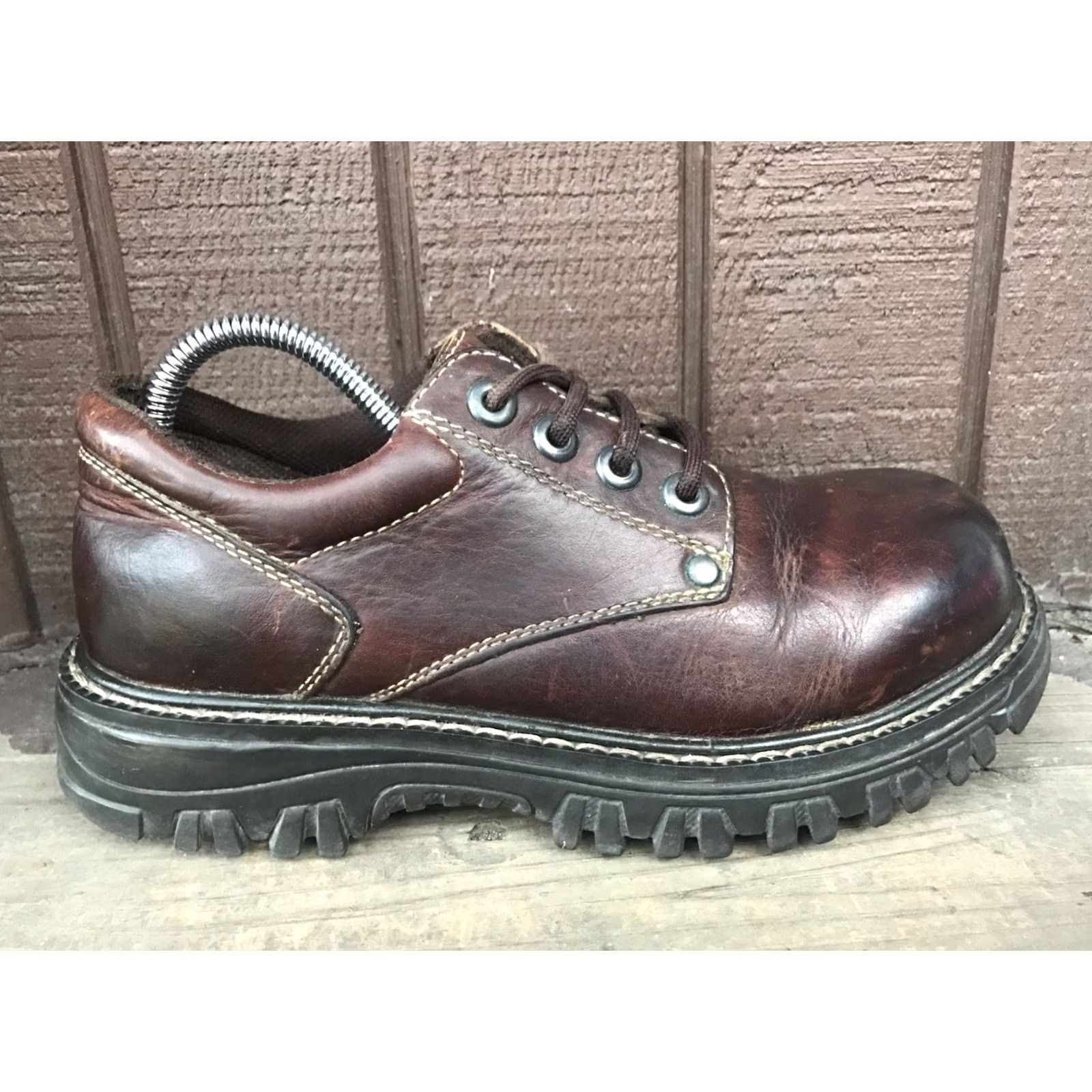Aldo Aldo Womens Size 10-10.5 US/41M EUR Brown Leather LaceUp Oxford Casual Shoes-467 Shirt Womens Adult 10 Brown Oxford Shoes Size US 10.5 / IT 40.5 - 5 Thumbnail