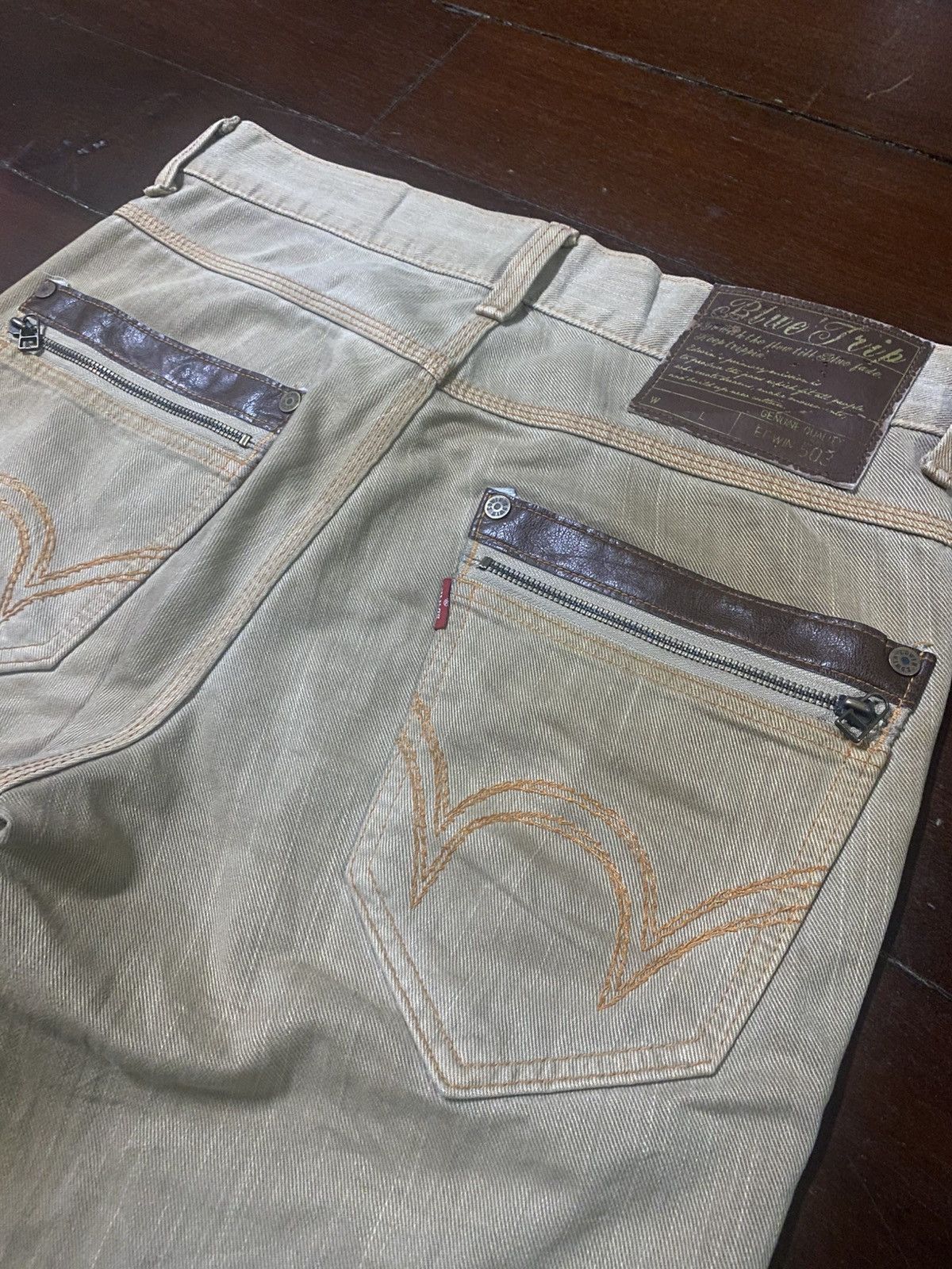 Edwin VINTAGE EDWIN BLUE TRIP 503 FLARE JEANS mud wash Size US 36 / EU 52 - 7 Thumbnail