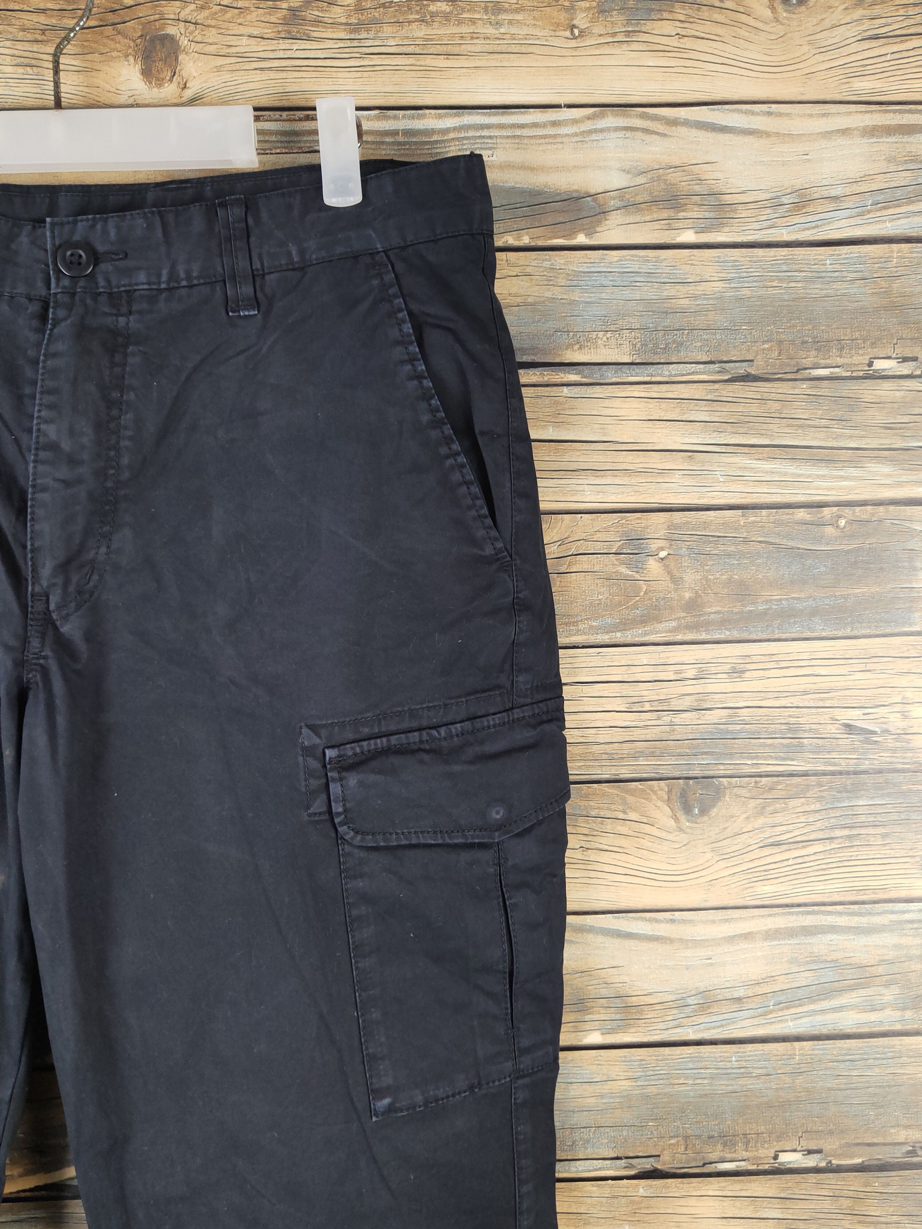 Japanese Brand DL Uniqlo Black Multipocket Cargo Pants #2613 Size US 33 - 5 Thumbnail