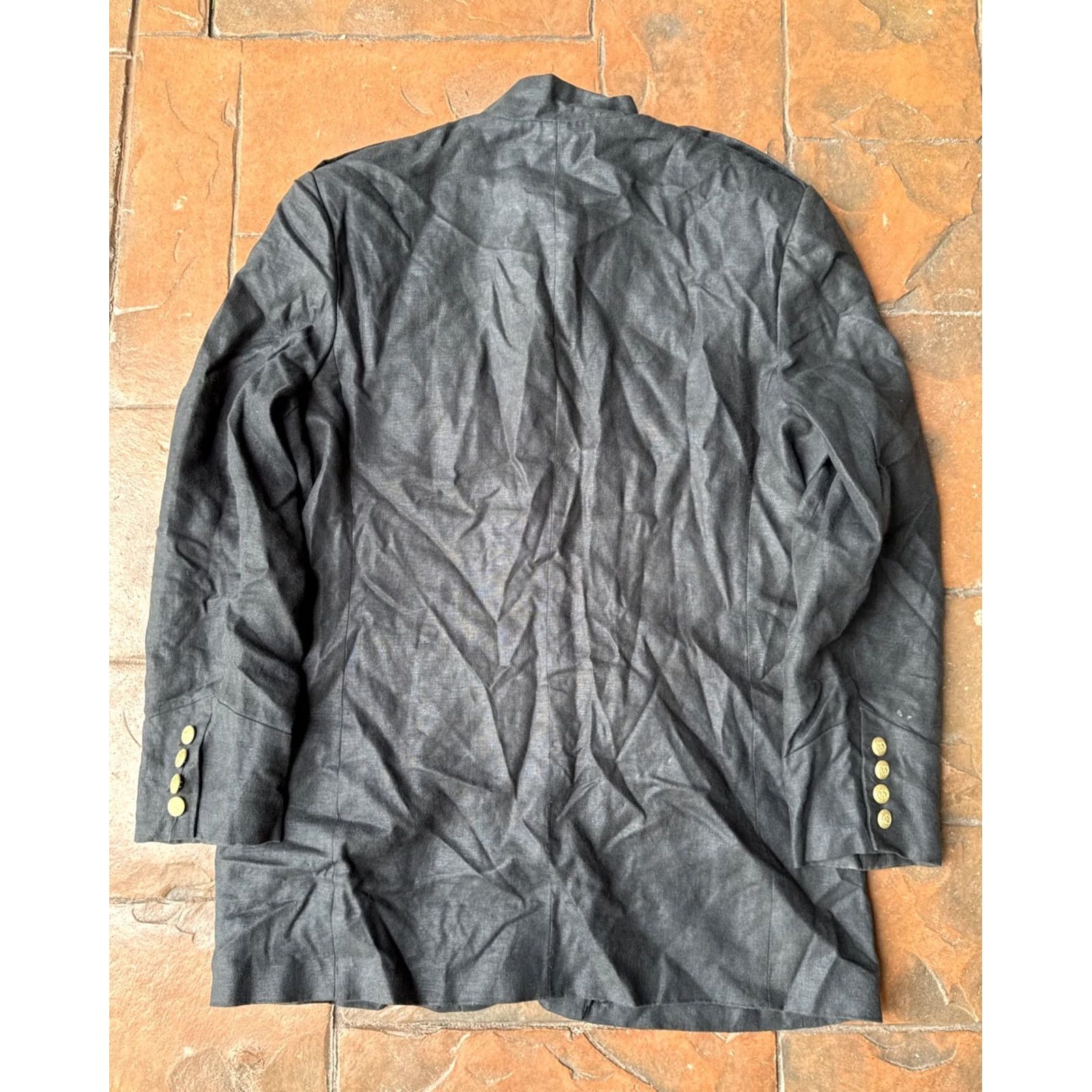 Neiman Marcus Neimen Marcus Blazer Military Jacket 14 Black Wool Button Vintage Women’s 90s Casual Winter Fall" Size XL / US 12-14 / IT 48-50 - 2 Thumbnail