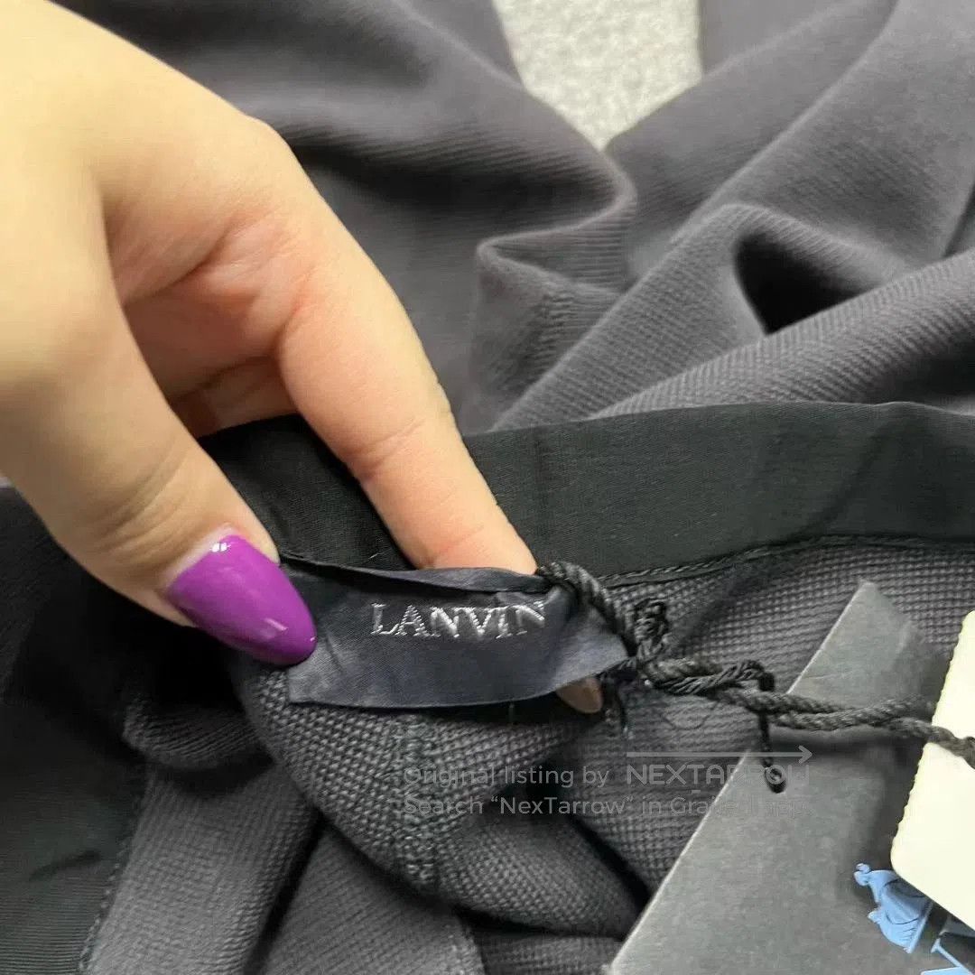 Lanvin lanvin dark gray wide-leg casual pants. Size US 32 / EU 48 - 3 Thumbnail