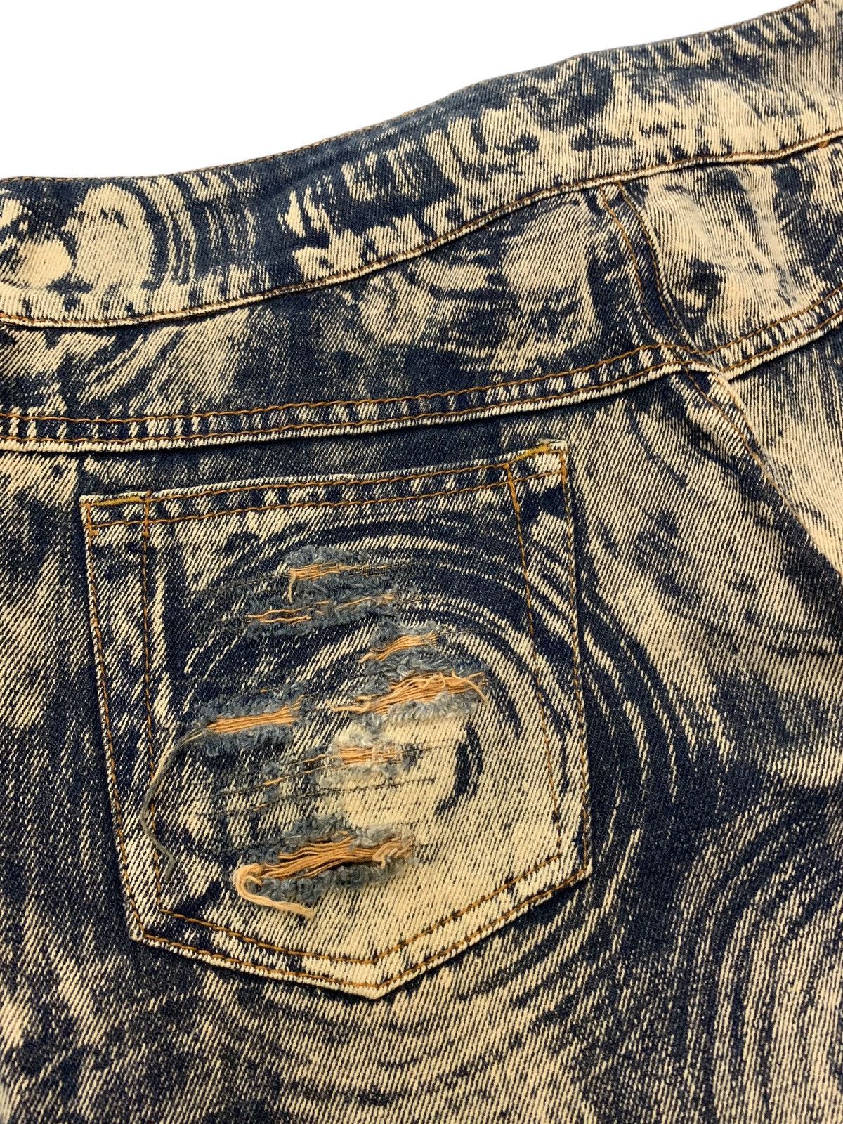 Japanese Brand × Tornado Mart HuaDi Japan Abstracts Circle Mud Rust Flared Denim Pants Size US 29 - 10 Thumbnail