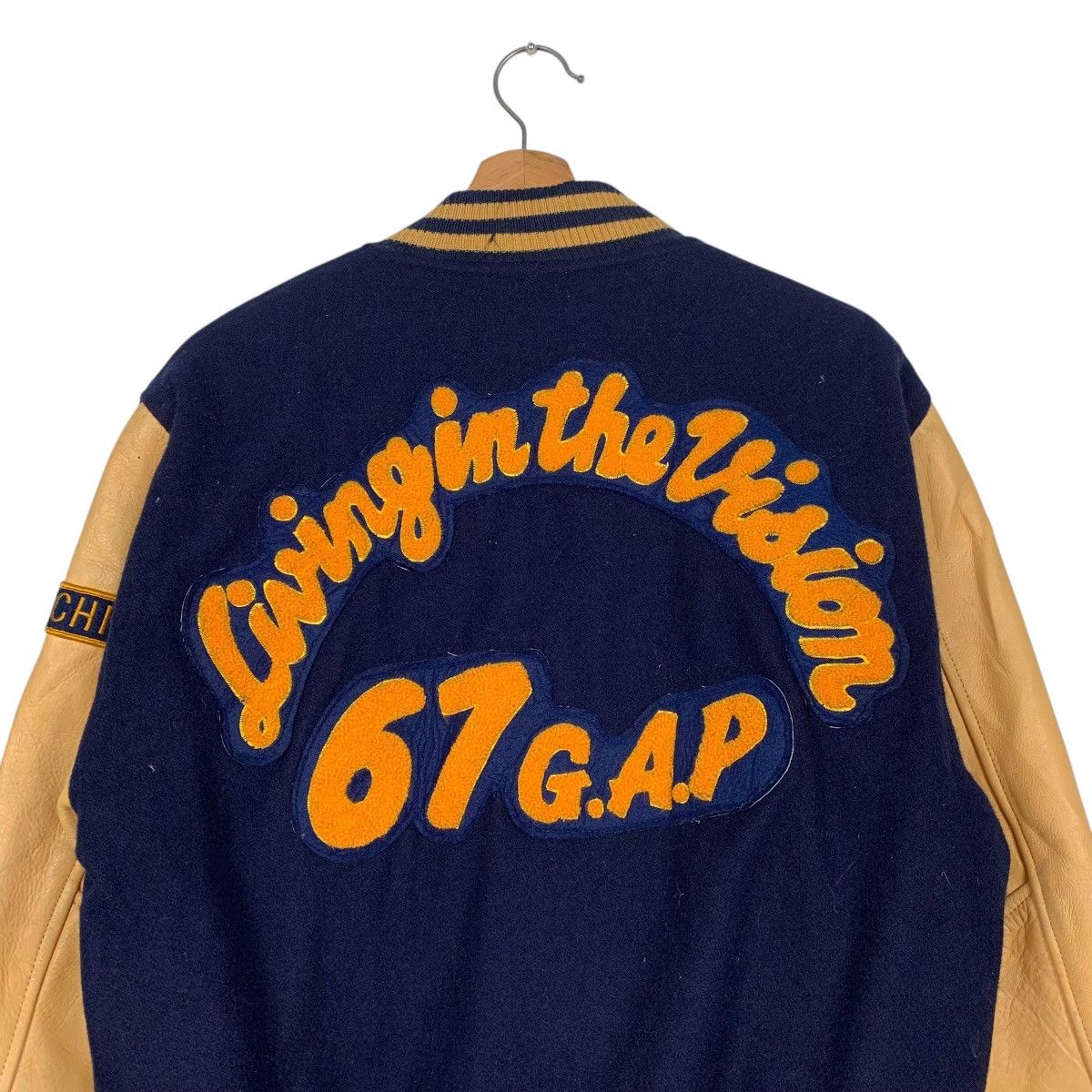 Japanese Brand Living In The Vision 67 GAP Leather Varsity Jacket Size US M / EU 48-50 / 2 - 8 Thumbnail