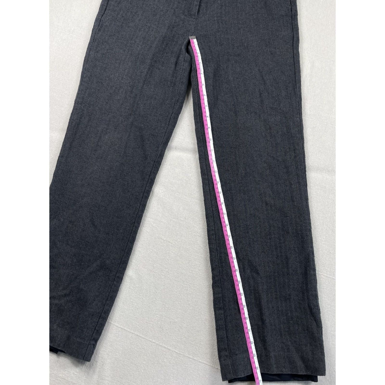 Vintage LL Bean Women’s Dress Pants Herringbone Straight Leg Lined Sz 10 Inseam 30” Grey Size 32" / US 10 / IT 46 - 5 Thumbnail
