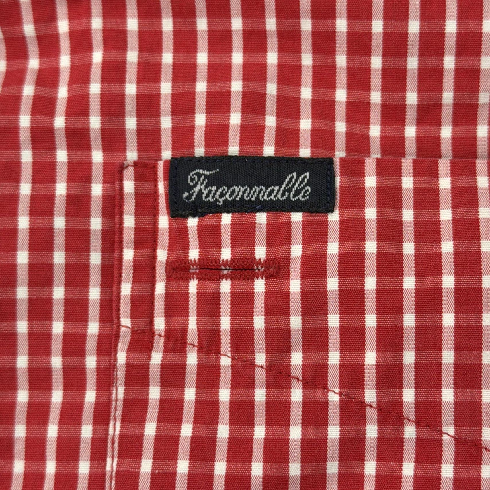 Faconnable VINTAGE Faconnable Shirt Mens L Red White Gingham Check Button-Down USA 90s Mens Size US L / EU 52-54 / 3 - 3 Thumbnail