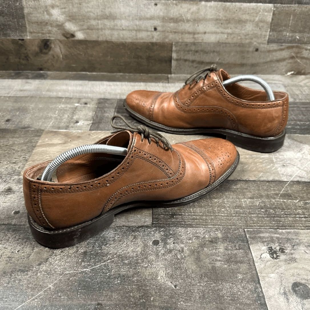 Johnston & Murphy Johnston & Murphy Shoes Men’s 10.5 Conrad Cap Toe Brown Calfskin Leather Oxford Dress Shoes Size ONE SIZE - 7 Thumbnail