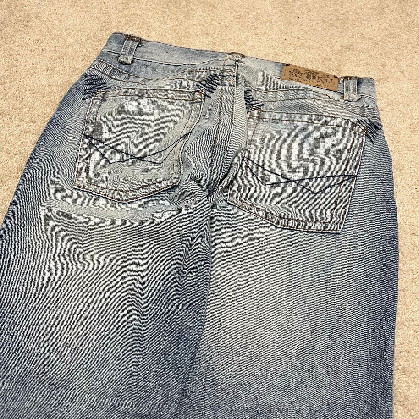 Other DMAX Y2K Baggy Skater Faded Acid Washed Wide Leg Jeans 32x32 Size US 32 / EU 48 - 4 Thumbnail