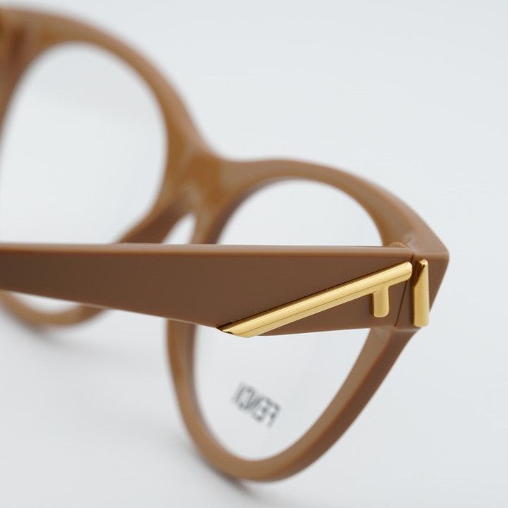 Fendi Fendi FE50101I 045 Eyeglasses Brown 53mm Cat Eye Frame Size ONE SIZE - 3 Thumbnail