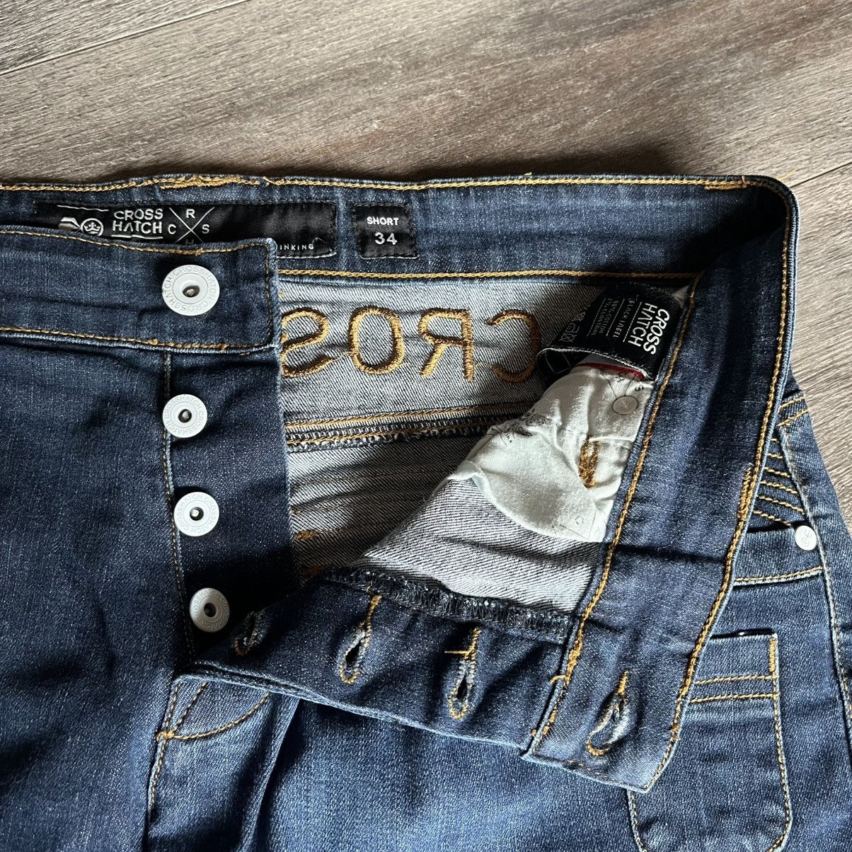 Vintage Vintage Y2K Crosshatch Logo Baggy Cargo Denim Jean Shorts 34 Size US 34 / EU 50 - 8 Thumbnail