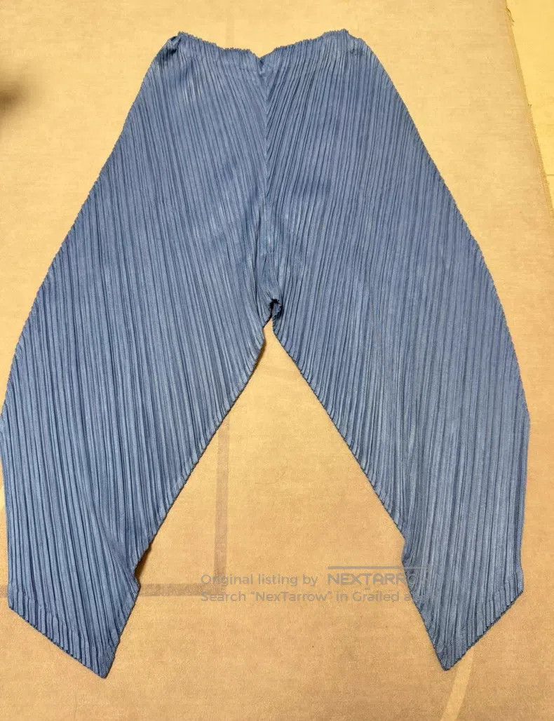 Issey Miyake Issey Miyake size:3 Blue Pants Size 22" - 2 Thumbnail