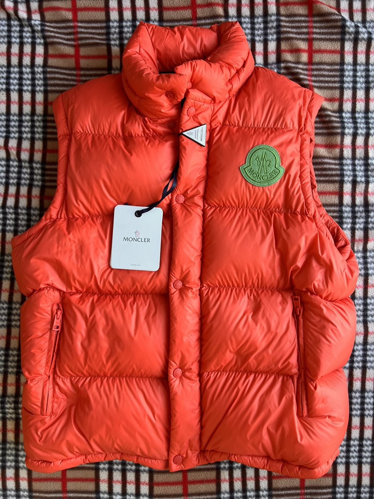 Moncler L Moncler Cyclone Short Down Jacket goose orange vest 2 jn 1 Size US L / EU 52-54 / 3 - 4 Thumbnail