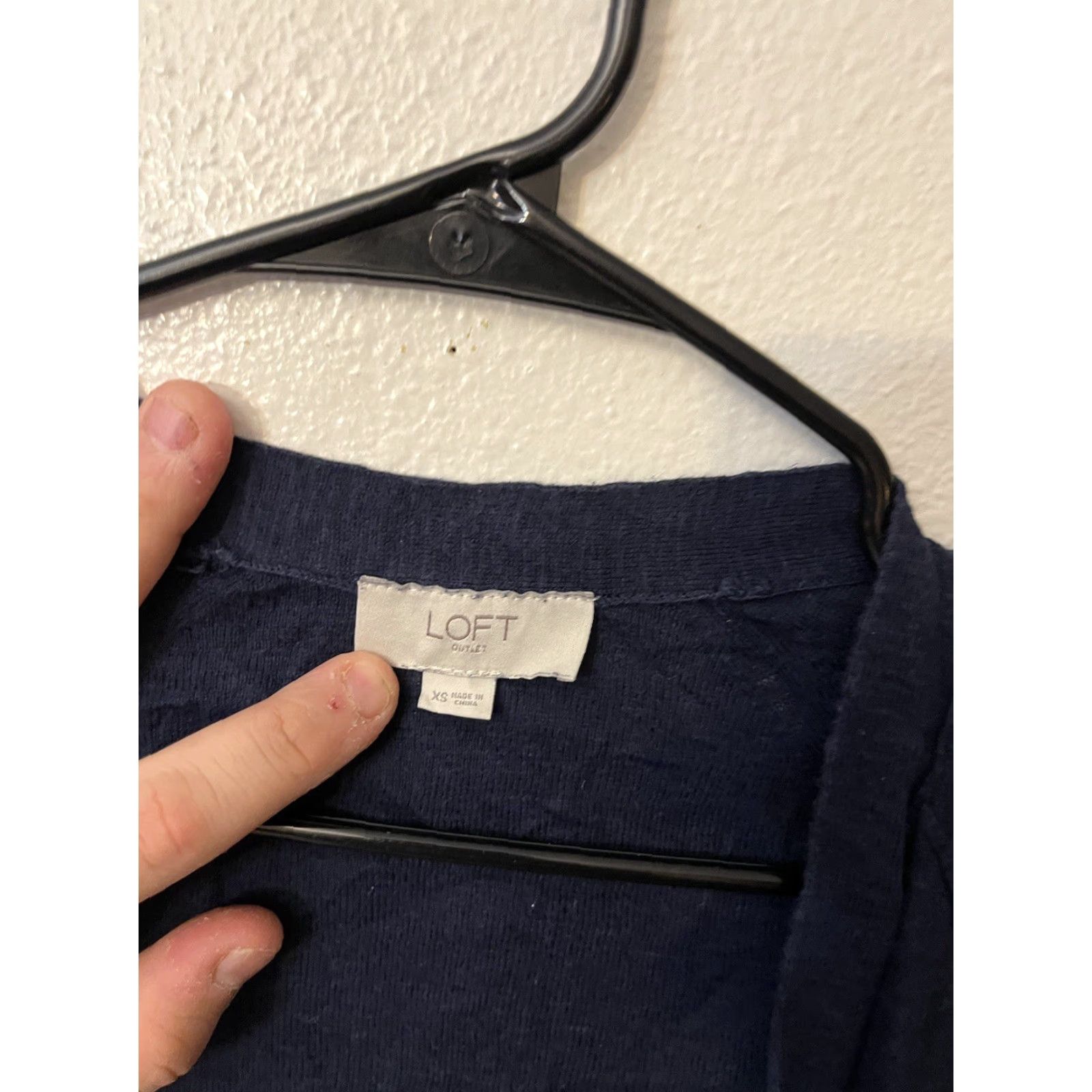 Ann Taylor VINTAGE Ann Taylor LOFT Sweater Cardigan Women XS Navy Blue Open Front Long Sleeve Knit Size XS / US 0-2 / IT 36-38 - 3 Thumbnail