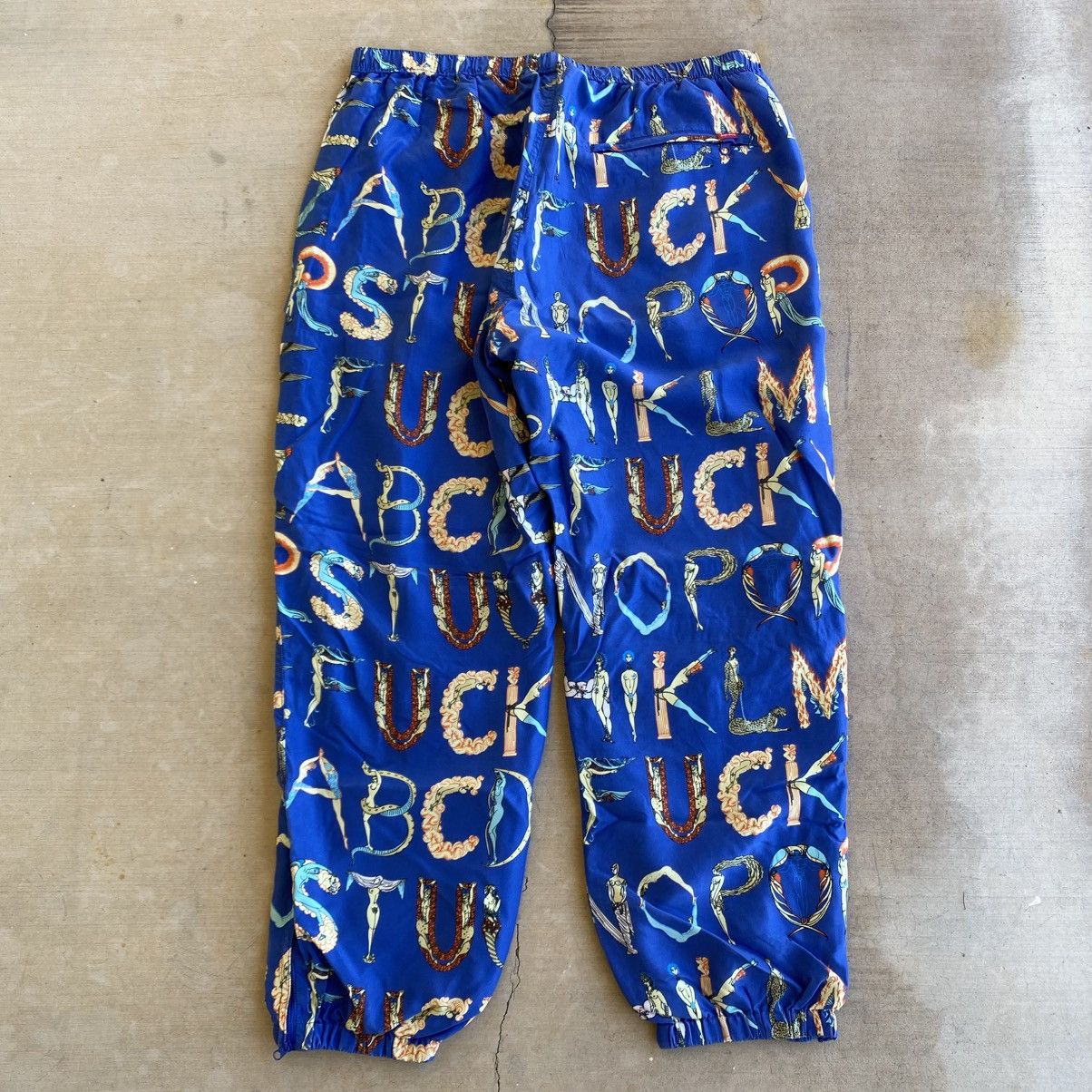 Supreme Supreme Alphabet Silk Pants Navy 2018 Large Size US 34 / EU 50 - 3 Thumbnail