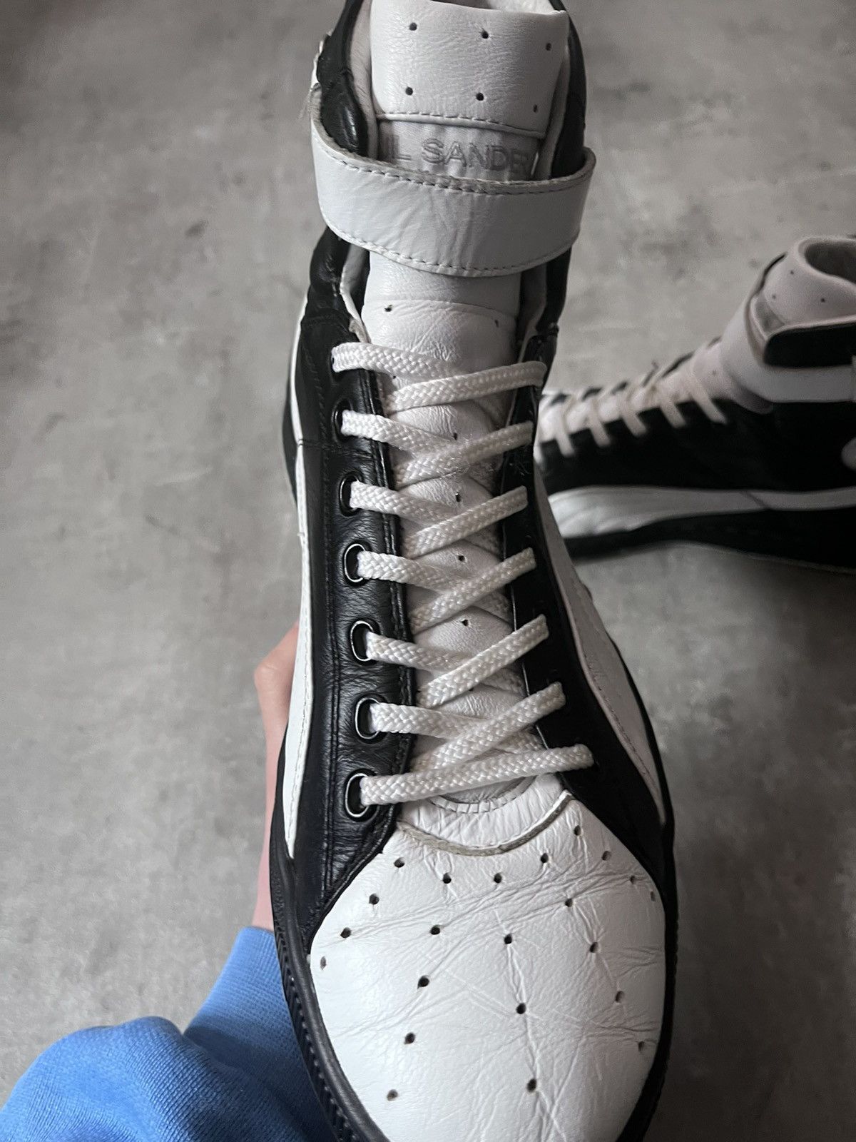 Jil Sander × Puma Jil Sander x Puma leather high boots black white Size US 12 / EU 45 - 6 Thumbnail