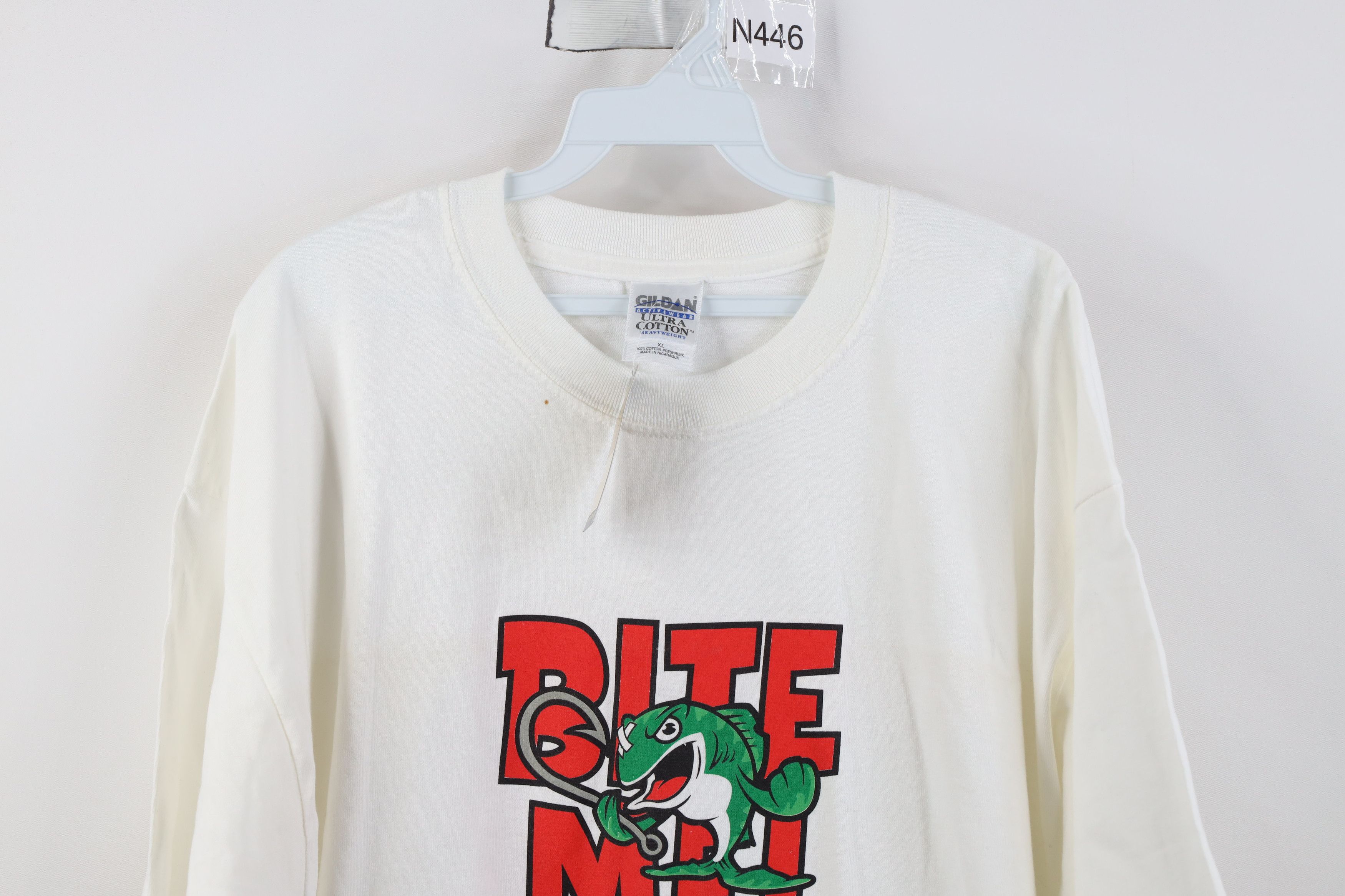 Vintage Deadstock Vintage Y2K Streetwear Fish Fishing T-Shirt White Size US XL / EU 56 / 4 - 2 Thumbnail