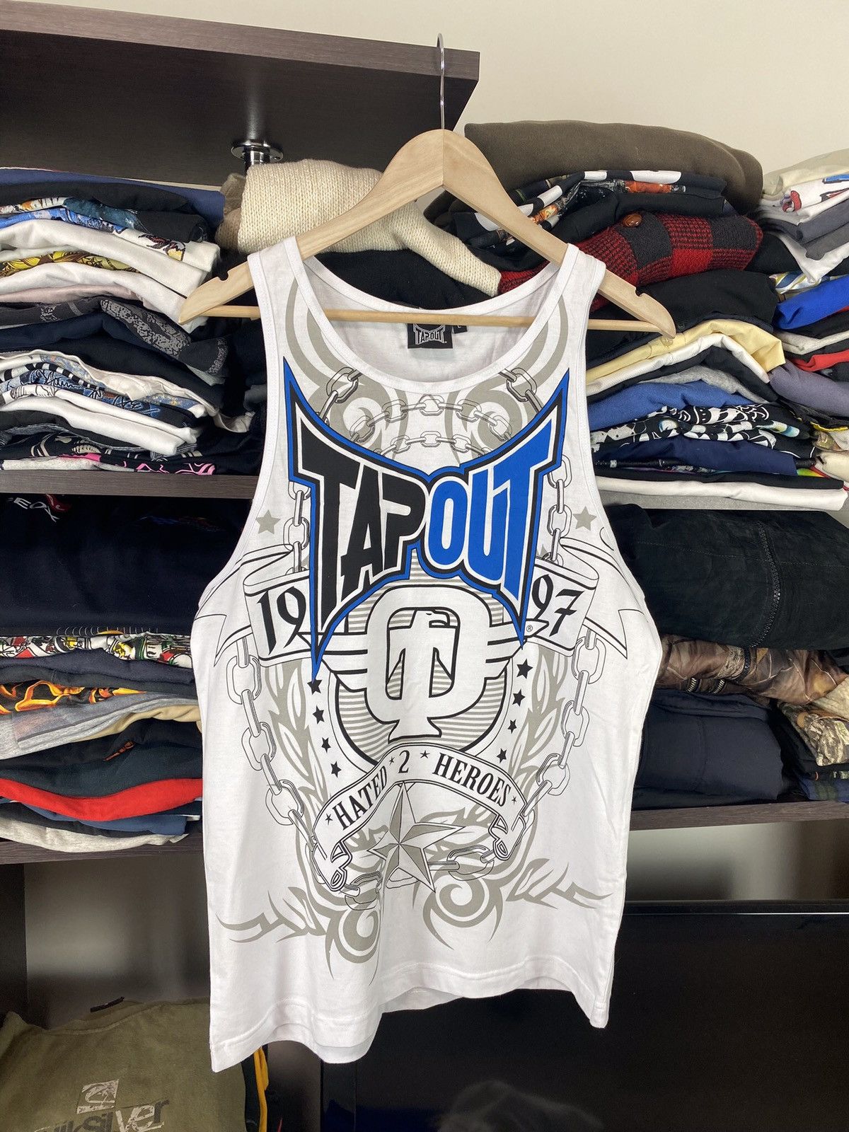 Tapout × Vintage Crazy VTG Y2K Tapout Graphic Tee Sleeveless Size US L / EU 52-54 / 3 - 2 Thumbnail