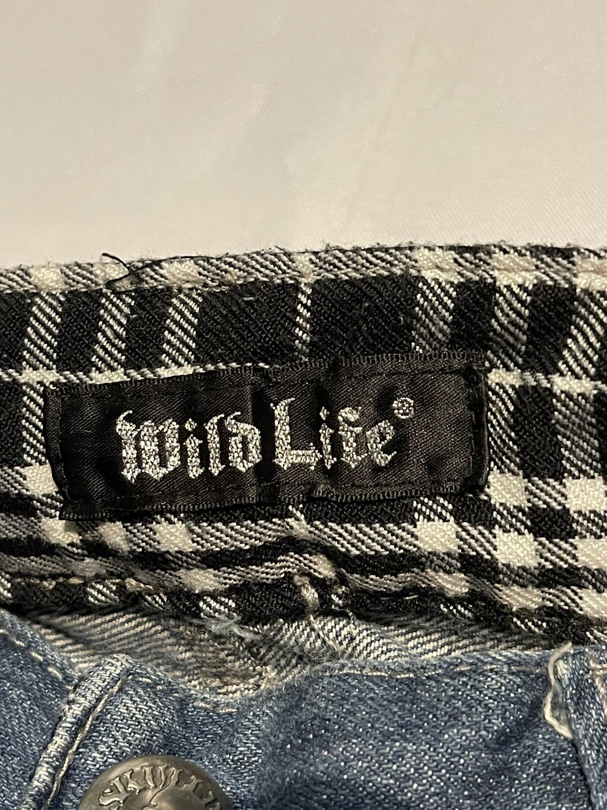 Japanese Brand × Vintage Japanese Brand Wild Life Distressed Denim Pant Size US 32 / EU 48 - 13 Thumbnail