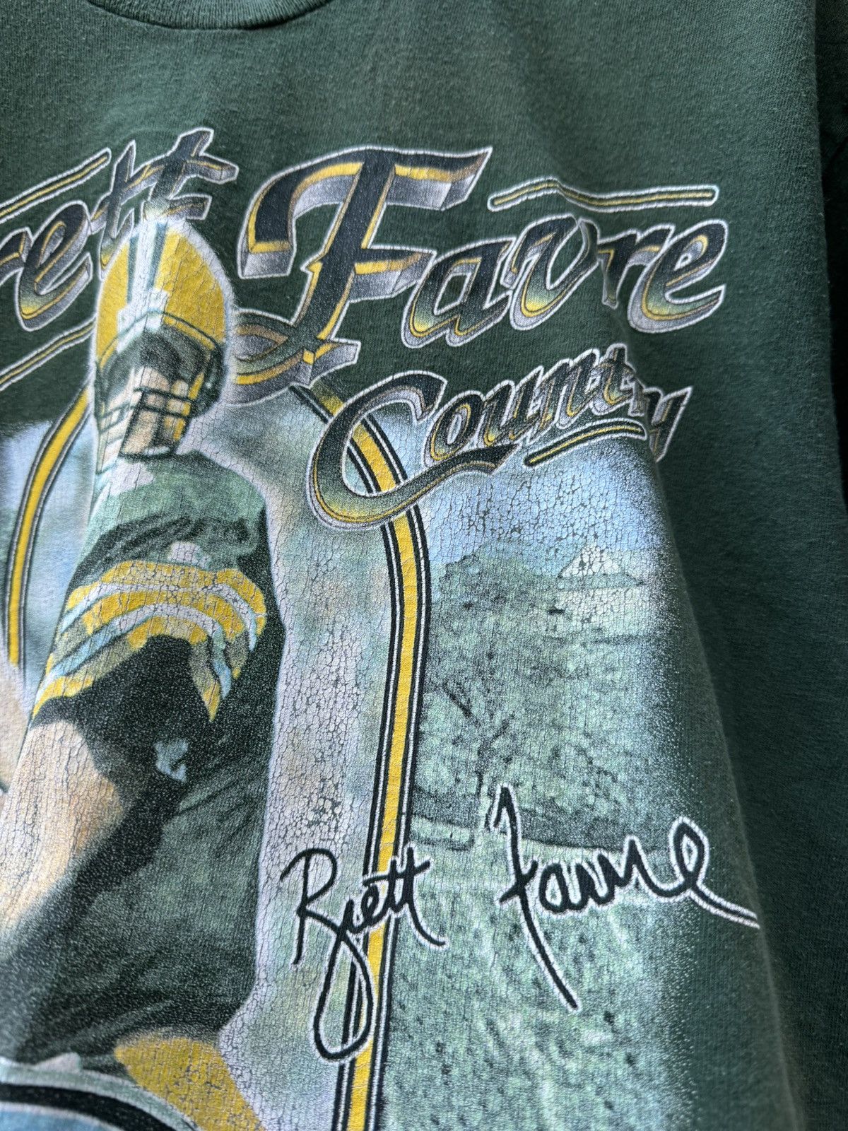 NFL × Vintage Vintage 90s Packers Brett Favre T Shirt NFL tee y2k Size US L / EU 52-54 / 3 - 7 Thumbnail