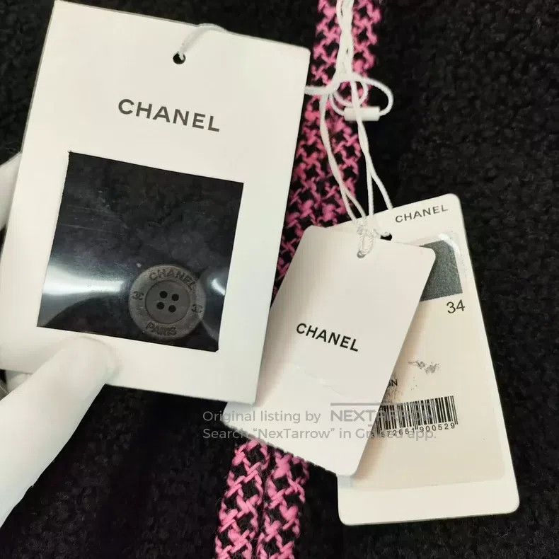 Chanel Chanel Teddy bear black and pink lamb's wool coat Size XXS / US 00 / IT 34 - 3 Thumbnail