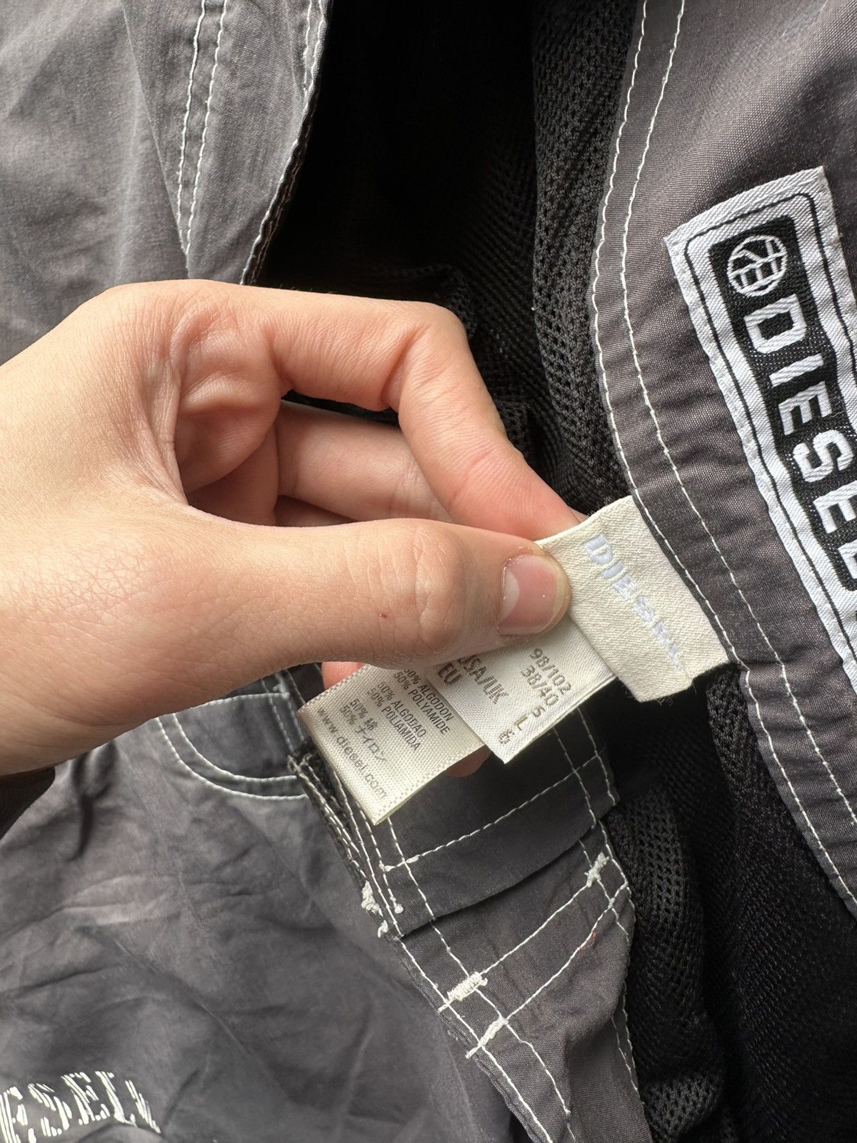 Diesel VNTG 🚨 DIESEL INDUSTRY GRAY SURF SHORTS RARE BIG LOGO POCKET Size US 32 / EU 48 - 7 Thumbnail