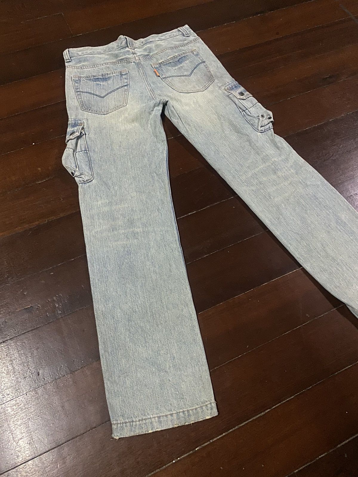 Japanese Brand FIRE 🔥 CUBE SUGAR CARGO MULTI POCKETS FLARE JEANS Size US 34 / EU 50 - 13 Thumbnail
