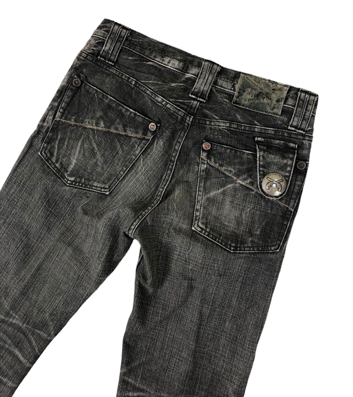 Japanese Brand Roar Guns Crosss Sword Black Denim Jeans Size US 30 / EU 46 - 10 Thumbnail