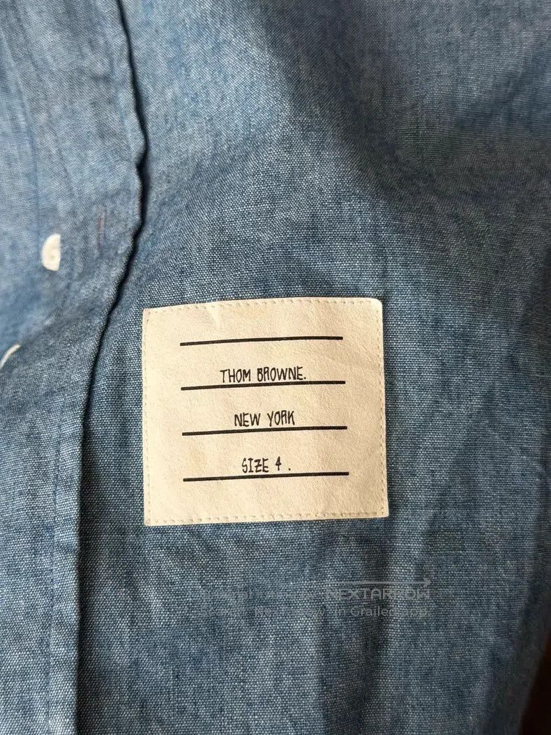 Thom Browne Thom Browne Denim Blue Shirt Size US XL / EU 56 / 4 - 4 Thumbnail