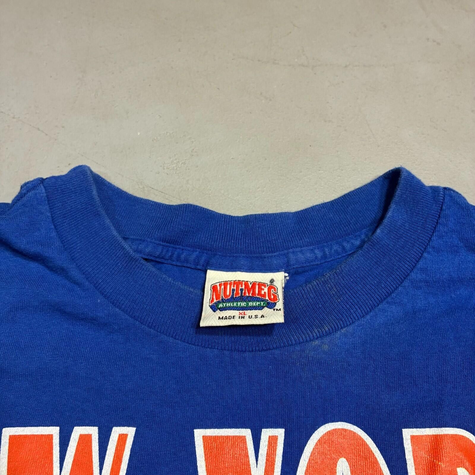Nutmeg vtg new york mets nutmeg mlb tee made in usa 80s Size ONE SIZE - 2 Thumbnail