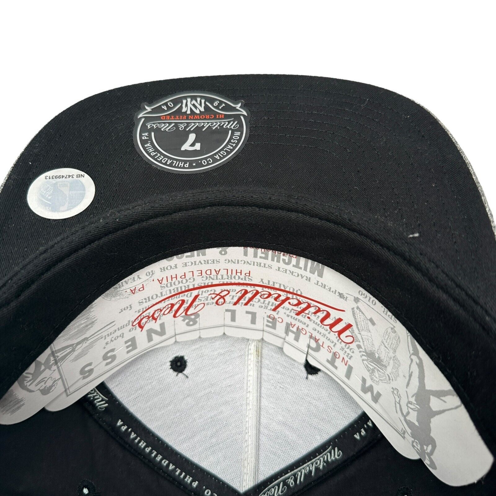 Mitchell & Ness Mitchell & Ness Brooklyn Nets Fitted Hat Gray Black 7 New Size ONE SIZE - 6 Thumbnail
