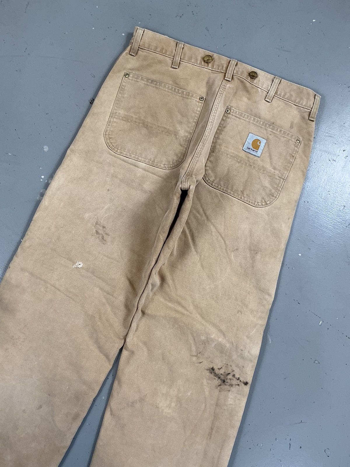 Carhartt × Vintage Vintage Carhartt b11 BRN carpenter quilted line denim Size US 34 / EU 50 - 8 Thumbnail