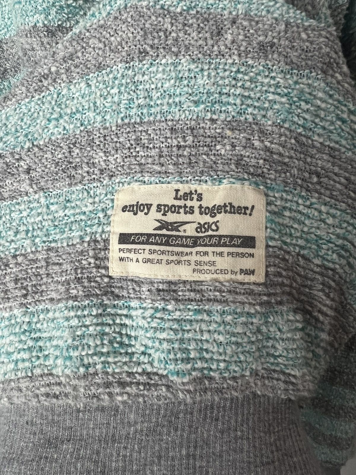 Japanese Brand Vintage Asics Crewneck Striped Japan Made Sweatshirt Size US L / EU 52-54 / 3 - 11 Thumbnail