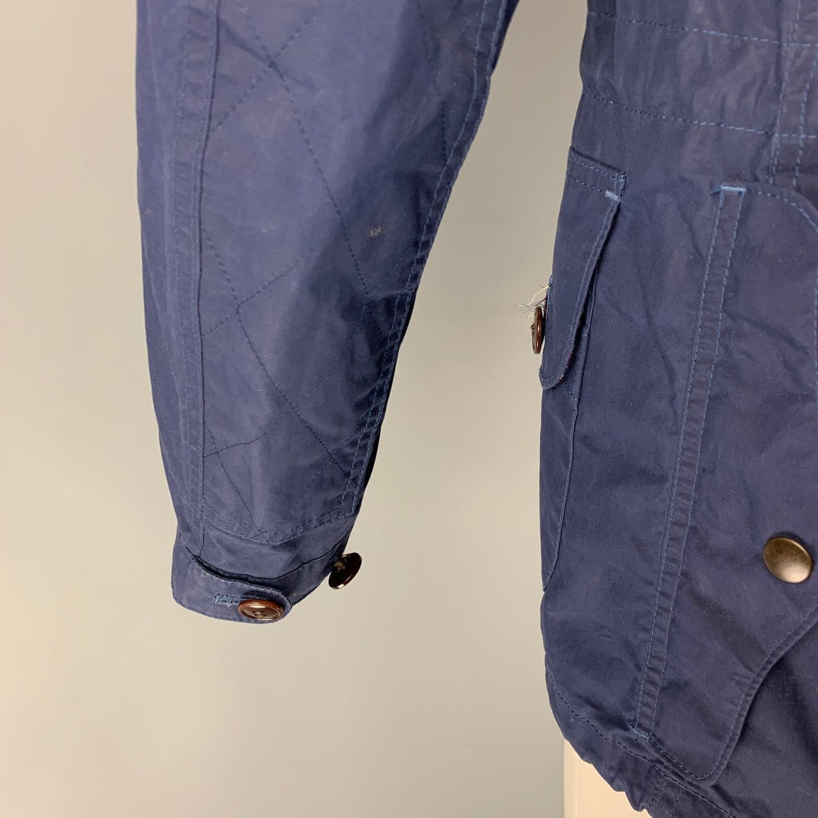 Junya Watanabe JUNYA WATANABE S Navy Brown Coated Canvas Nautical Jacket Size US S / EU 44-46 / 1 - 4 Thumbnail