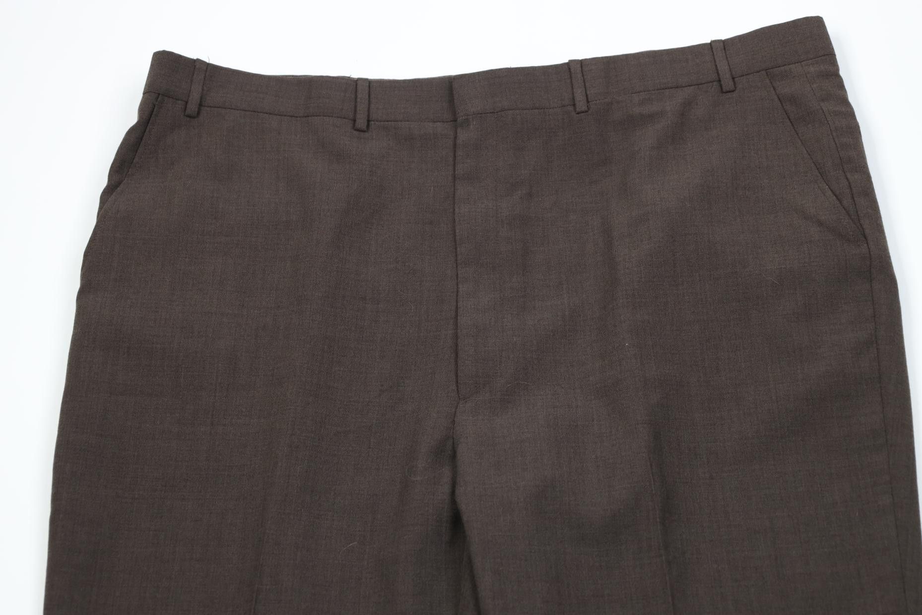 Vintage Vintage 70s Streetwear Knit Wide Leg Chino Pants Brown Size US 44 / EU 60 - 2 Thumbnail