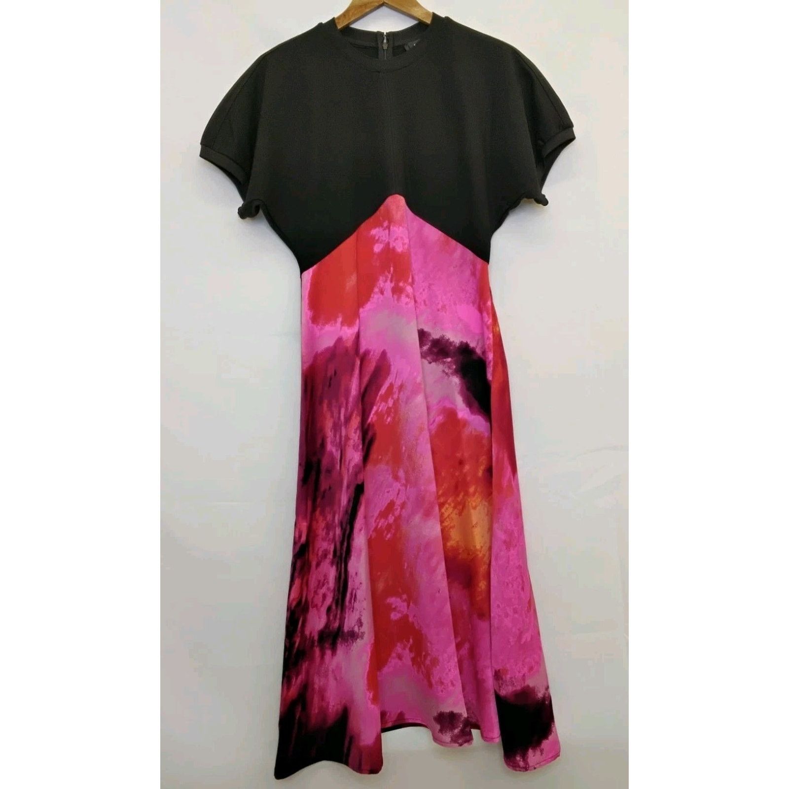 DKNY DKNY Maxi Dress Women's XS Black and Pink Short Sleeve NWT Size XS / US 0-2 / IT 36-38 - 2 Thumbnail