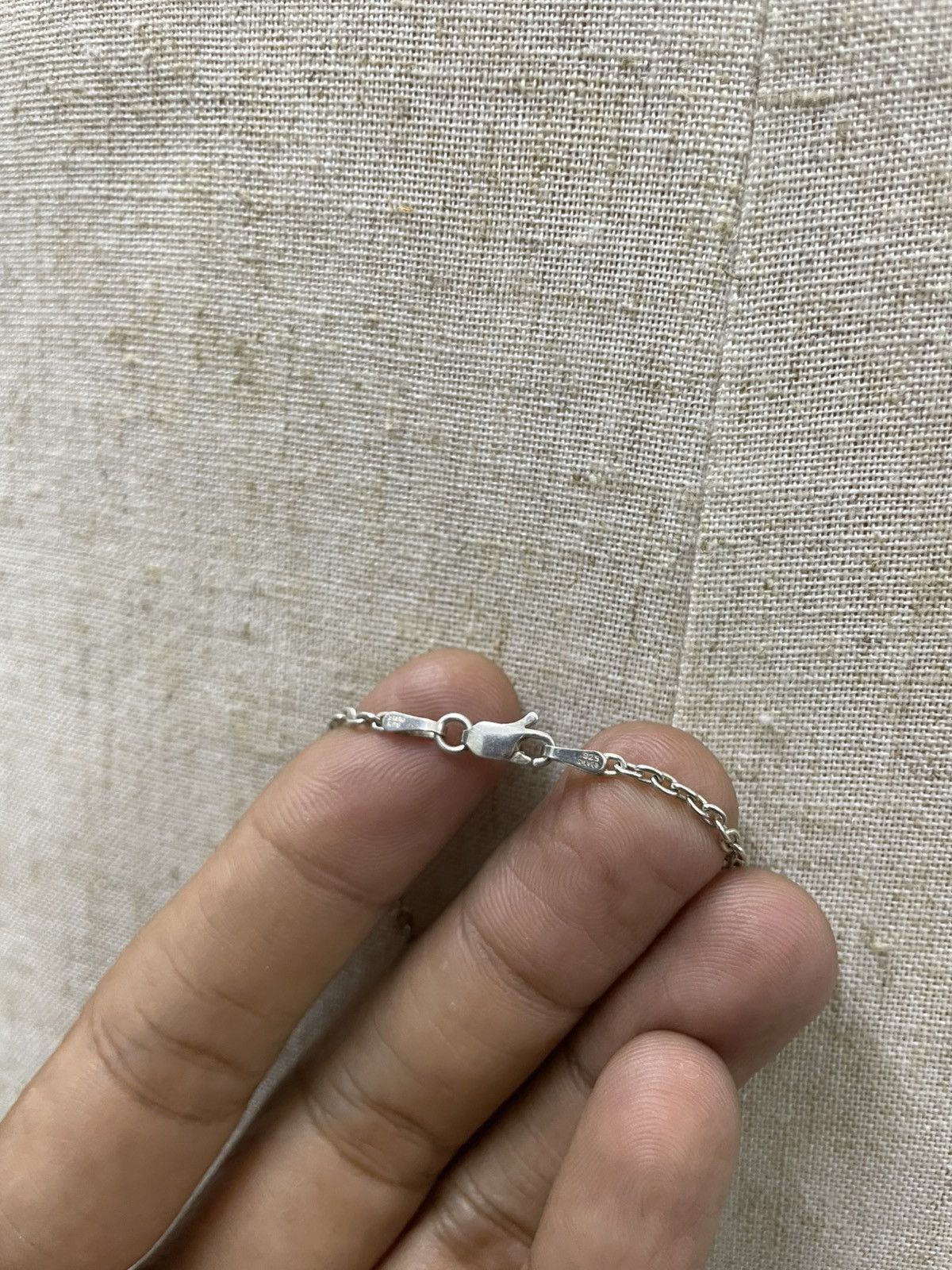 Jewelry Vintage Silver 925 Necklace with stone Size ONE SIZE - 9 Thumbnail