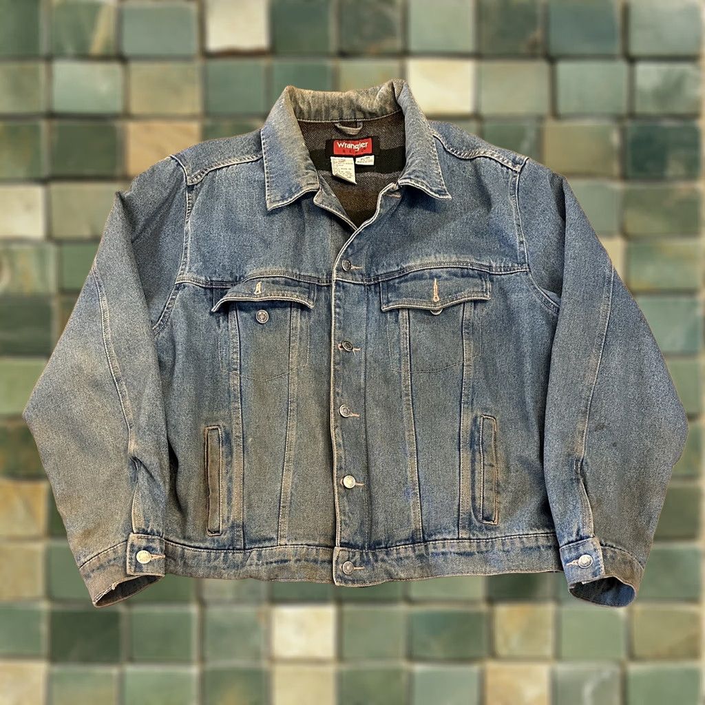 Wrangler VINTAGE Wrangler Hero Blanket Lined Denim Jacket XL Men Blue Bomber Western Lined Jacket Size US XL / EU 56 / 4 - 1 Thumbnail