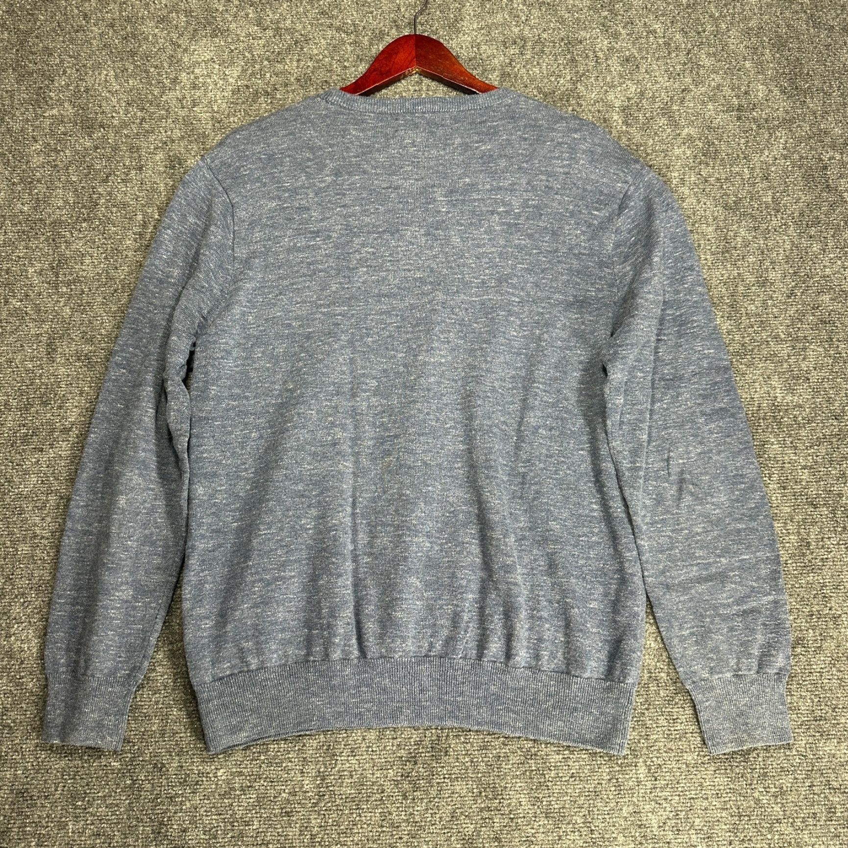 J.Crew J.CREW Sweater Mens Large Blue Heathered Cotton Crew Neck Long Sleeve Pullover Size US L / EU 52-54 / 3 - 7 Thumbnail
