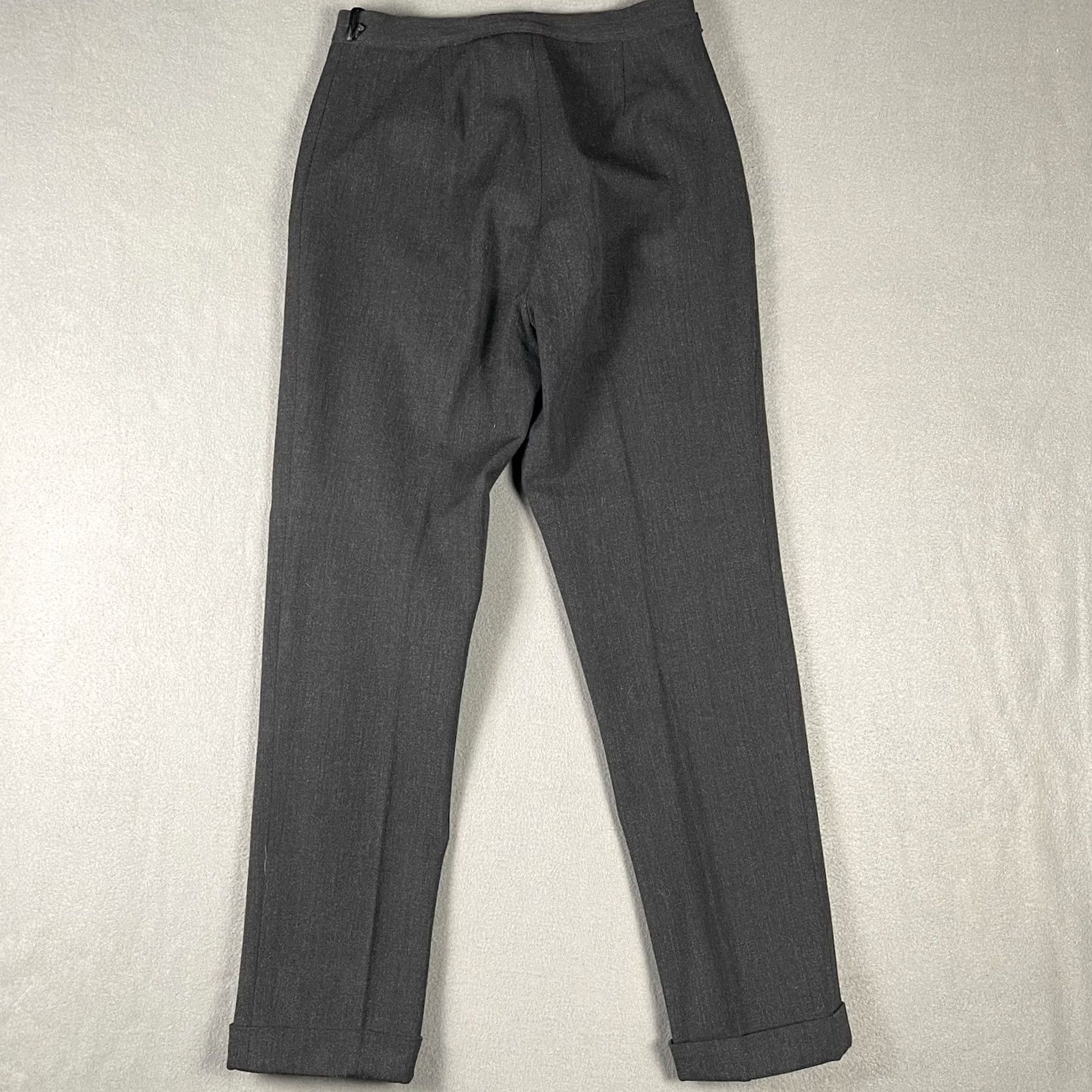 Ralph Lauren Lauren Ralph Lauren Womens Wool Dress Pants Size 6 Gray Business Casual Dress Pants Regular Pockets Zipper Mid Rise Straight Womens Size 28" / US 6 / IT 42 - 2 Thumbnail