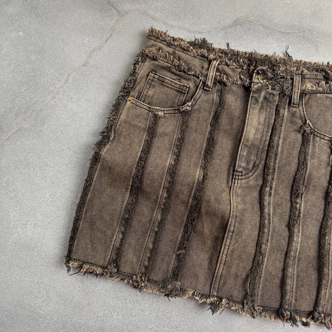 Japanese Brand Avant Garde Faded Distressed Skirt Size 30" / US 8 / IT 44 - 2 Thumbnail