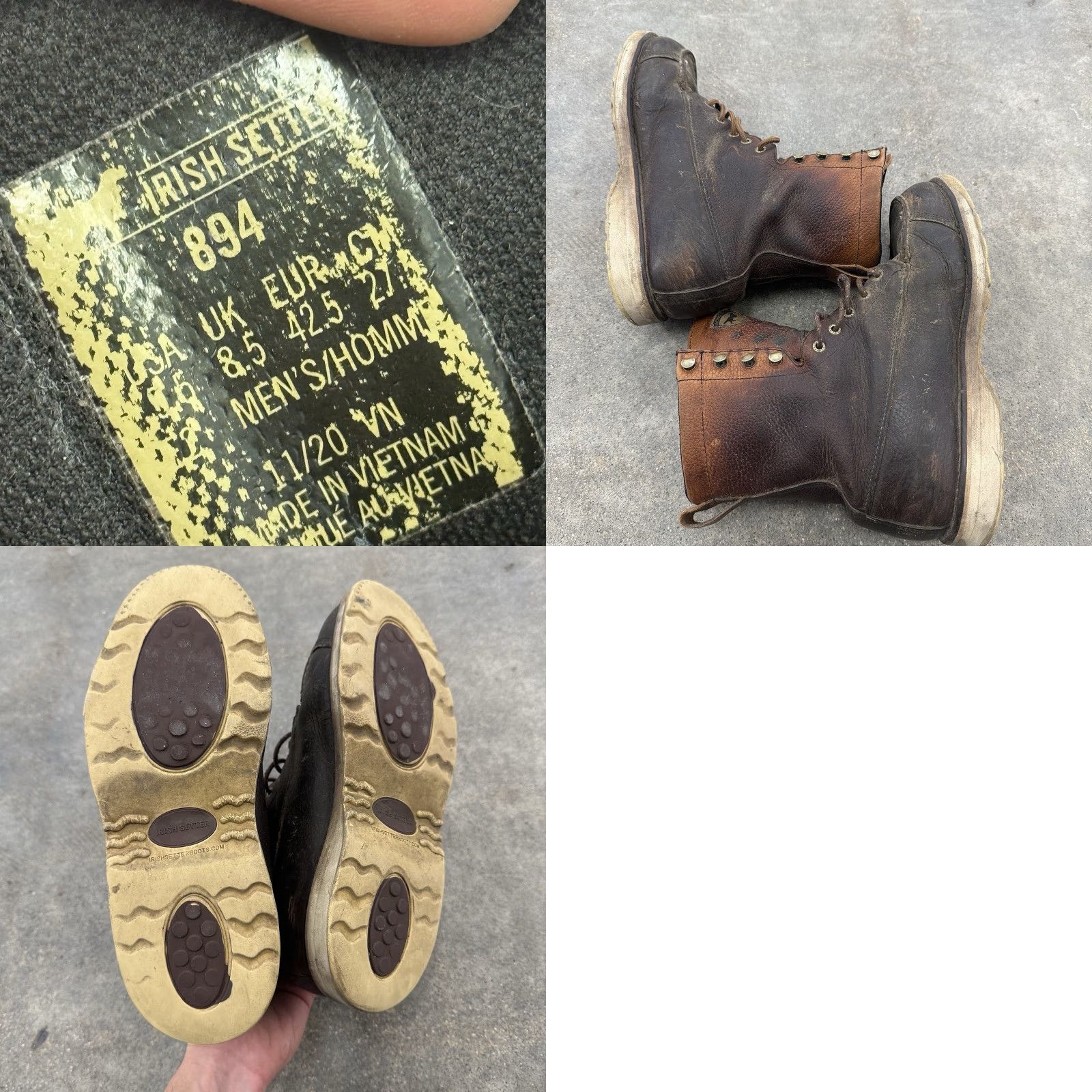 Vintage Irish Setter 894 Wingshooter Upland Leather Mens 9.5 E2 Boots Distressed Size US 10 / EU 43 - 8 Thumbnail