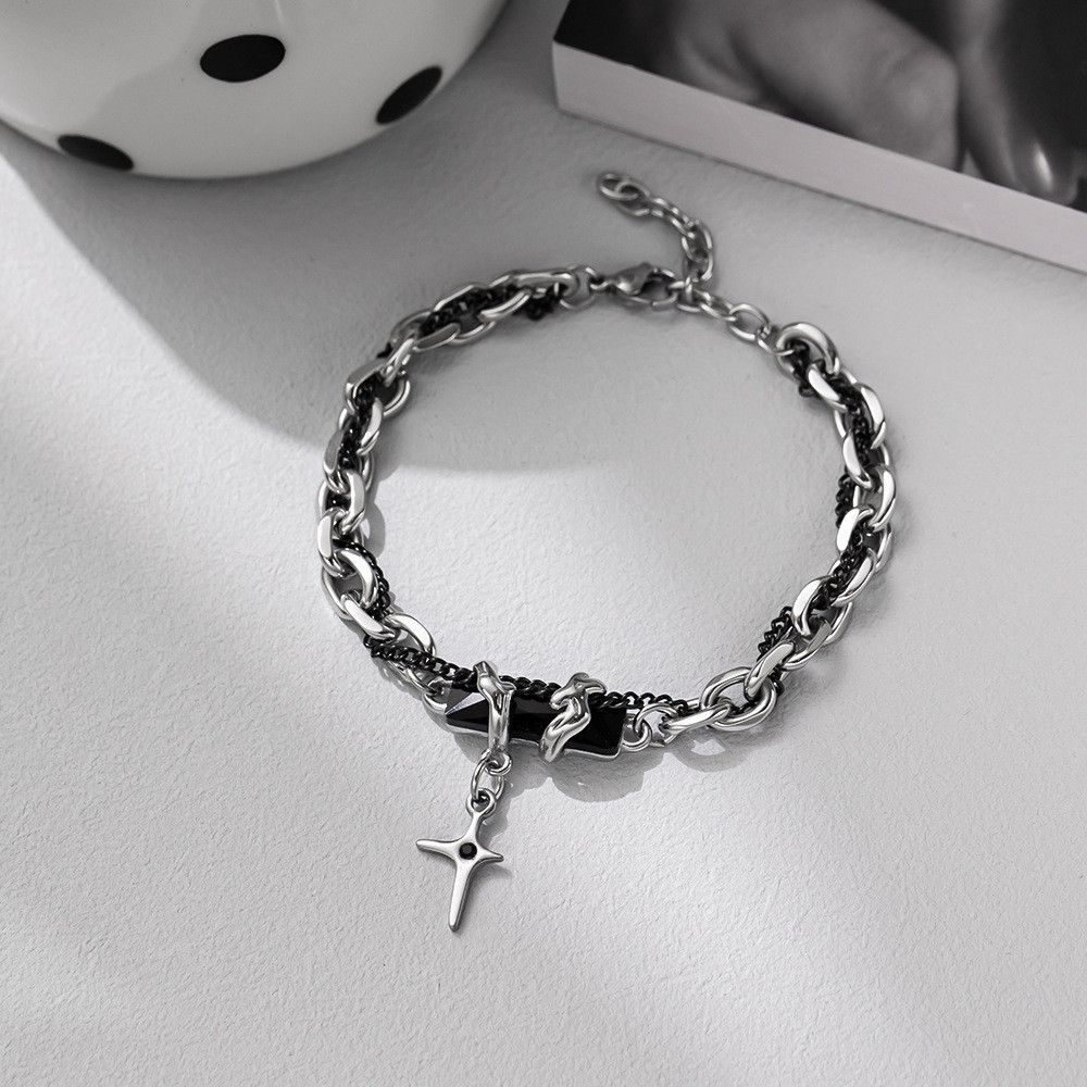 Jewelry Hip-hop Bracelet Y2K Punk Chain Gotch Bracelets Chains Size ONE SIZE - 4 Thumbnail